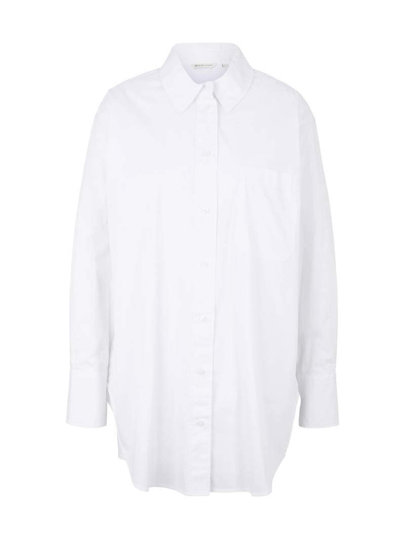 Denim Tom Tailor - Oversized Hemd white - Gr. - L von Denim Tom Tailor
