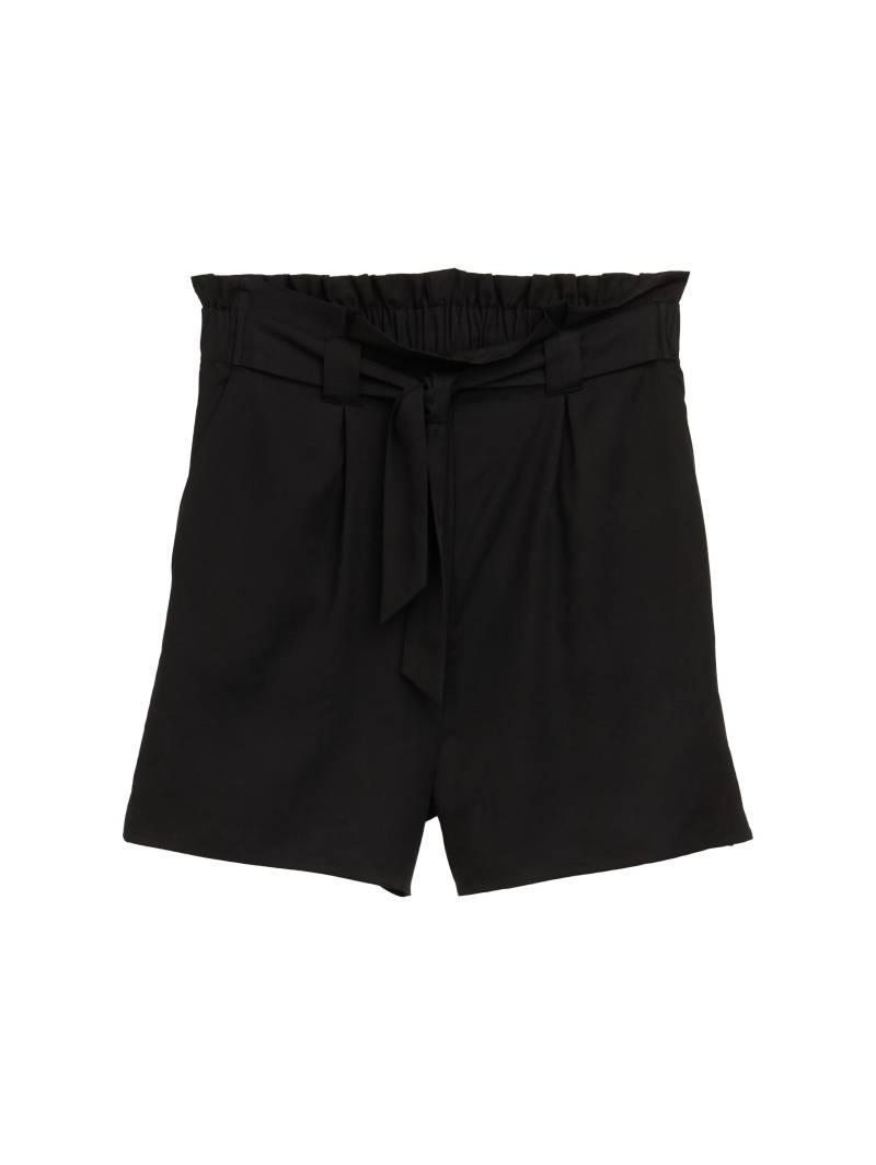 Denim Tom Tailor - Paperbag Relaxed Shorts deep black - Gr. - M von Denim Tom Tailor
