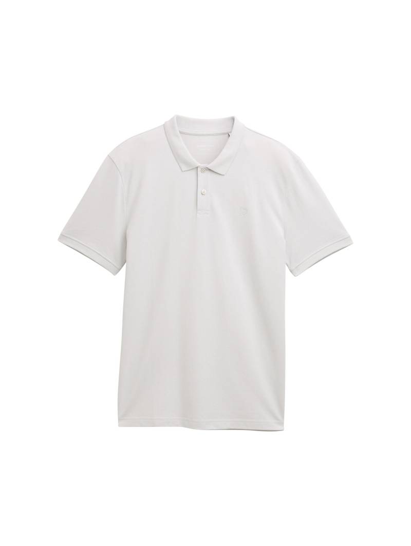 Denim Tom Tailor - Piqué Poloshirt aus Baumwolle chalk grey - Gr. - XXL von Denim Tom Tailor