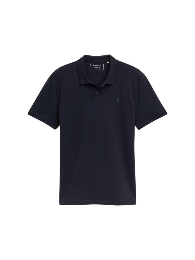 Denim Tom Tailor - Piqué Poloshirt aus Baumwolle sky captain blue - Gr. - S von Denim Tom Tailor