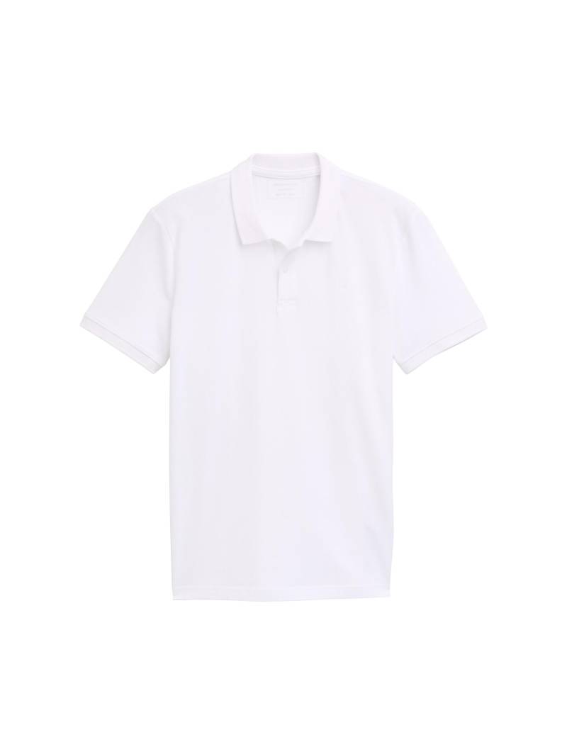 Denim Tom Tailor - Piqué Poloshirt aus Baumwolle white - Gr. - XXL von Denim Tom Tailor