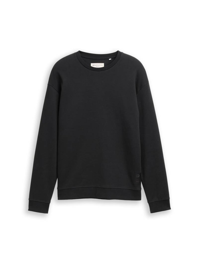Denim Tom Tailor - Piqué Sweatshirt night watch black - Gr. - XL von Denim Tom Tailor