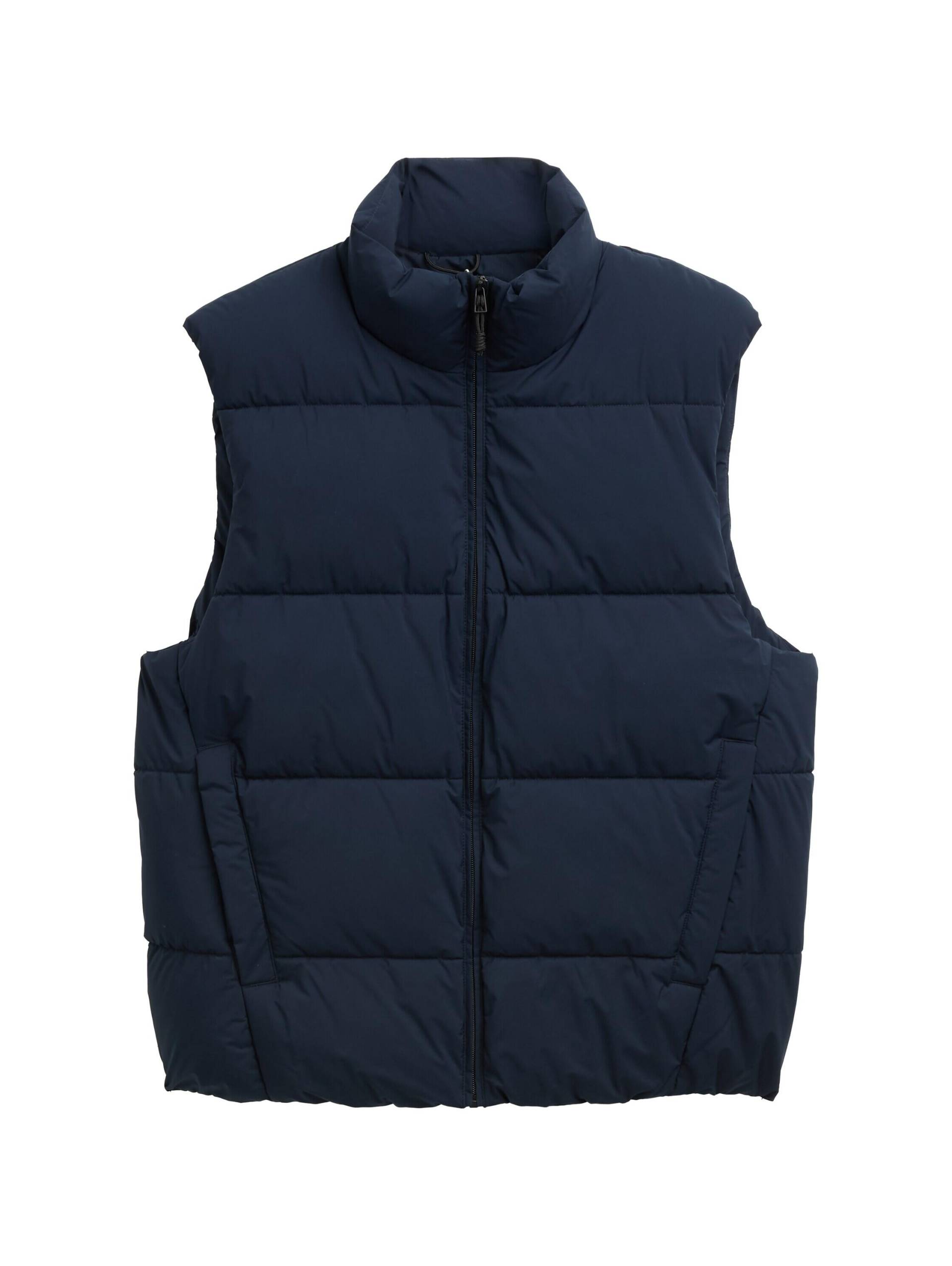Denim Tom Tailor - Puffer-Weste mit Stehkragen sky captain blue - Gr. - XL von Denim Tom Tailor