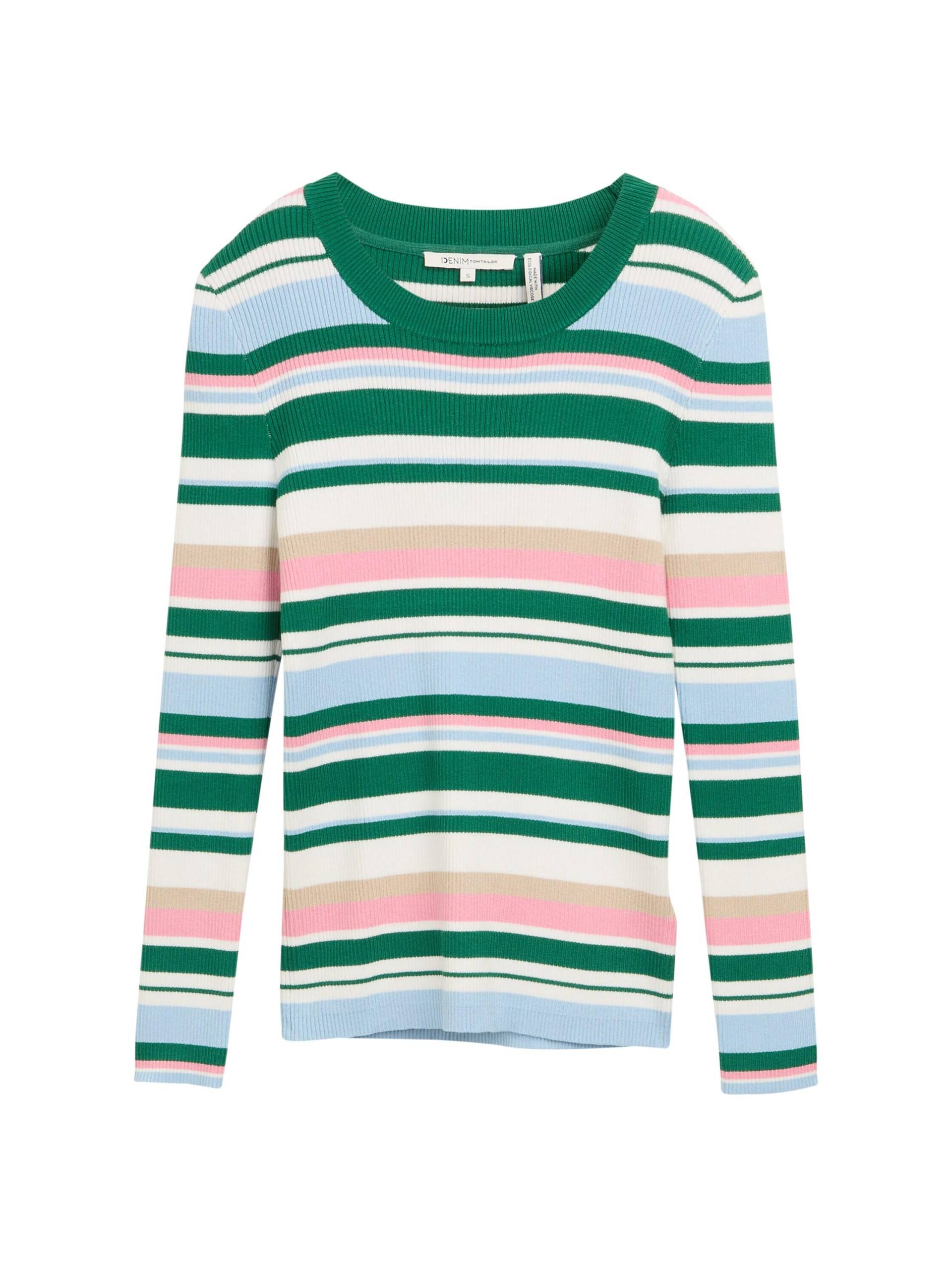 Denim Tom Tailor - Pullover mit Streifenmuster multicolor stripe - Gr. - S von Denim Tom Tailor