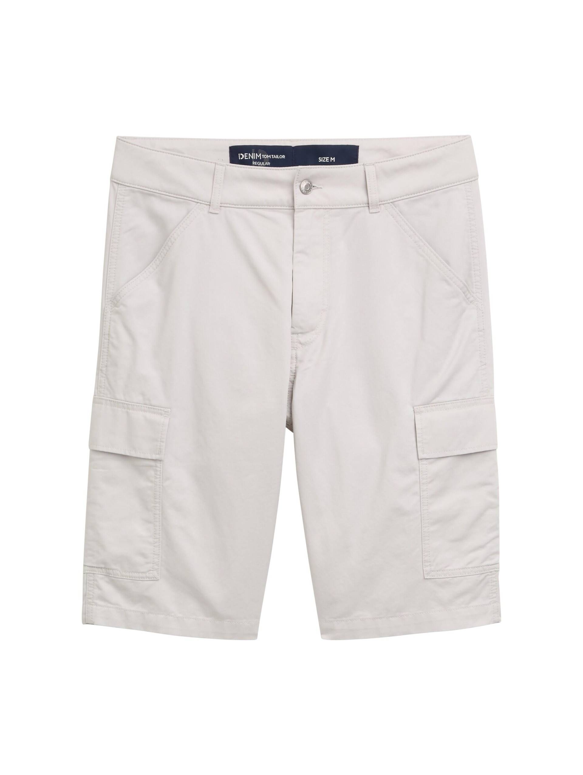 Denim Tom Tailor - Regular Cargo Shorts chalk grey - Gr. - L von Denim Tom Tailor