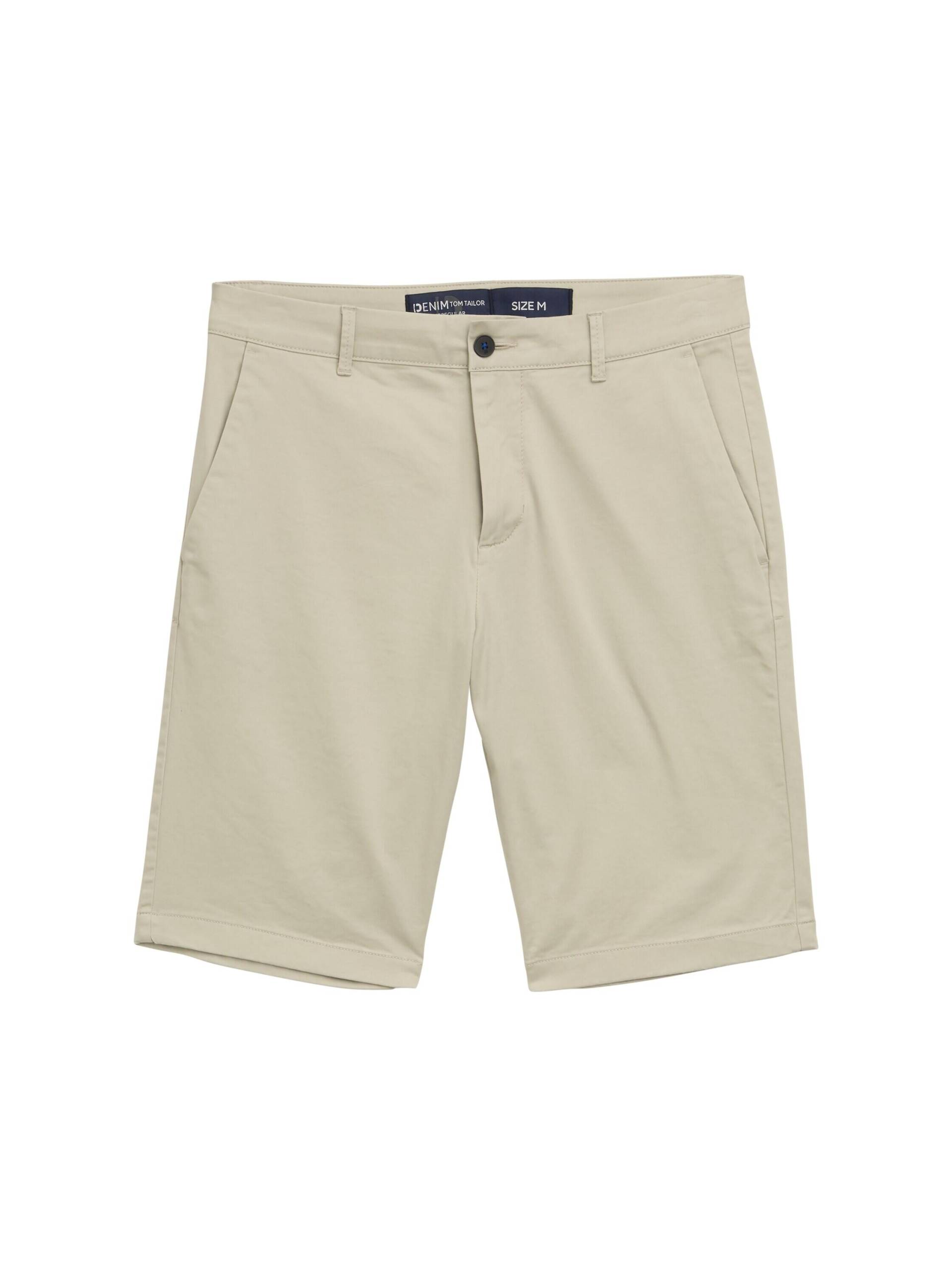 Denim Tom Tailor - Regular Fit Chino Shorts beige abbey stone - Gr. - XXL von Denim Tom Tailor