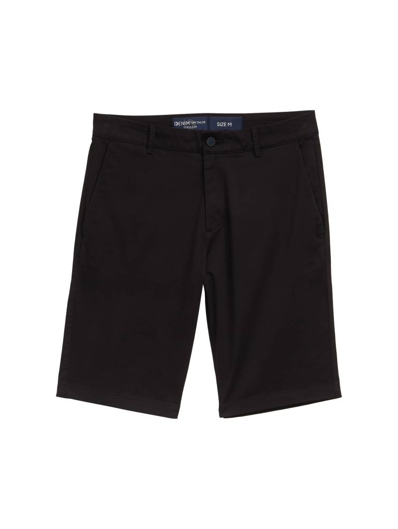 Denim Tom Tailor - Regular Fit Chino Shorts black - Gr. - S von Denim Tom Tailor