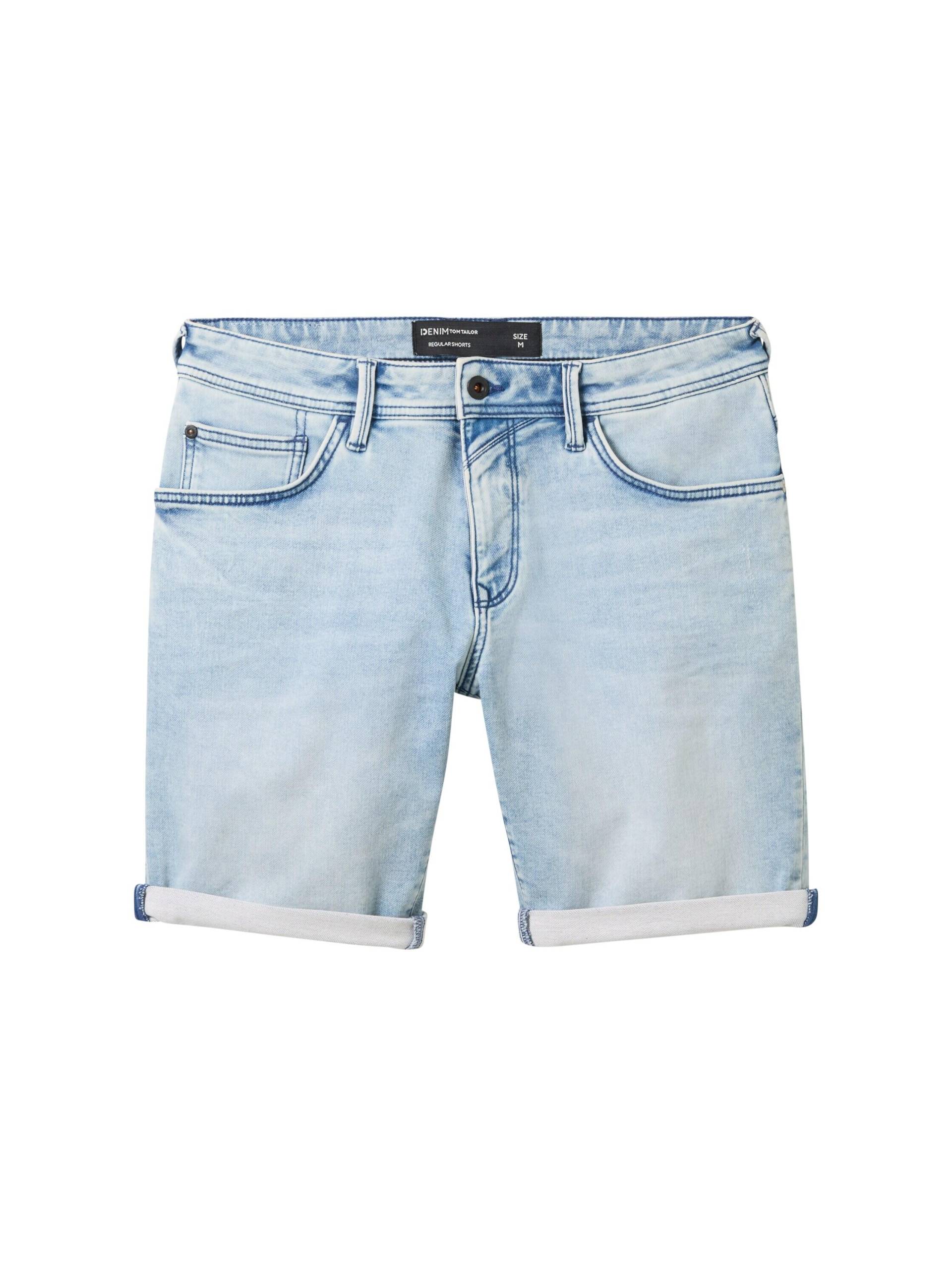 Denim Tom Tailor - Regular Jeans Shorts used light stone blue denim - Gr. - XXL von Denim Tom Tailor