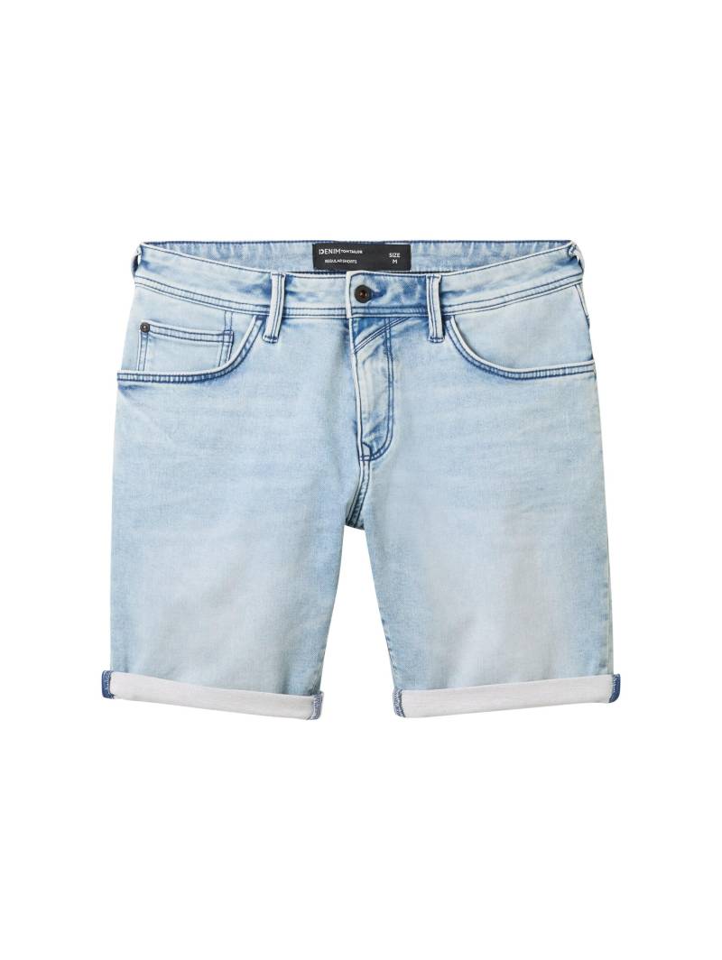 Denim Tom Tailor - Regular Jeans Shorts used light stone blue denim - Gr. - XXL von Denim Tom Tailor