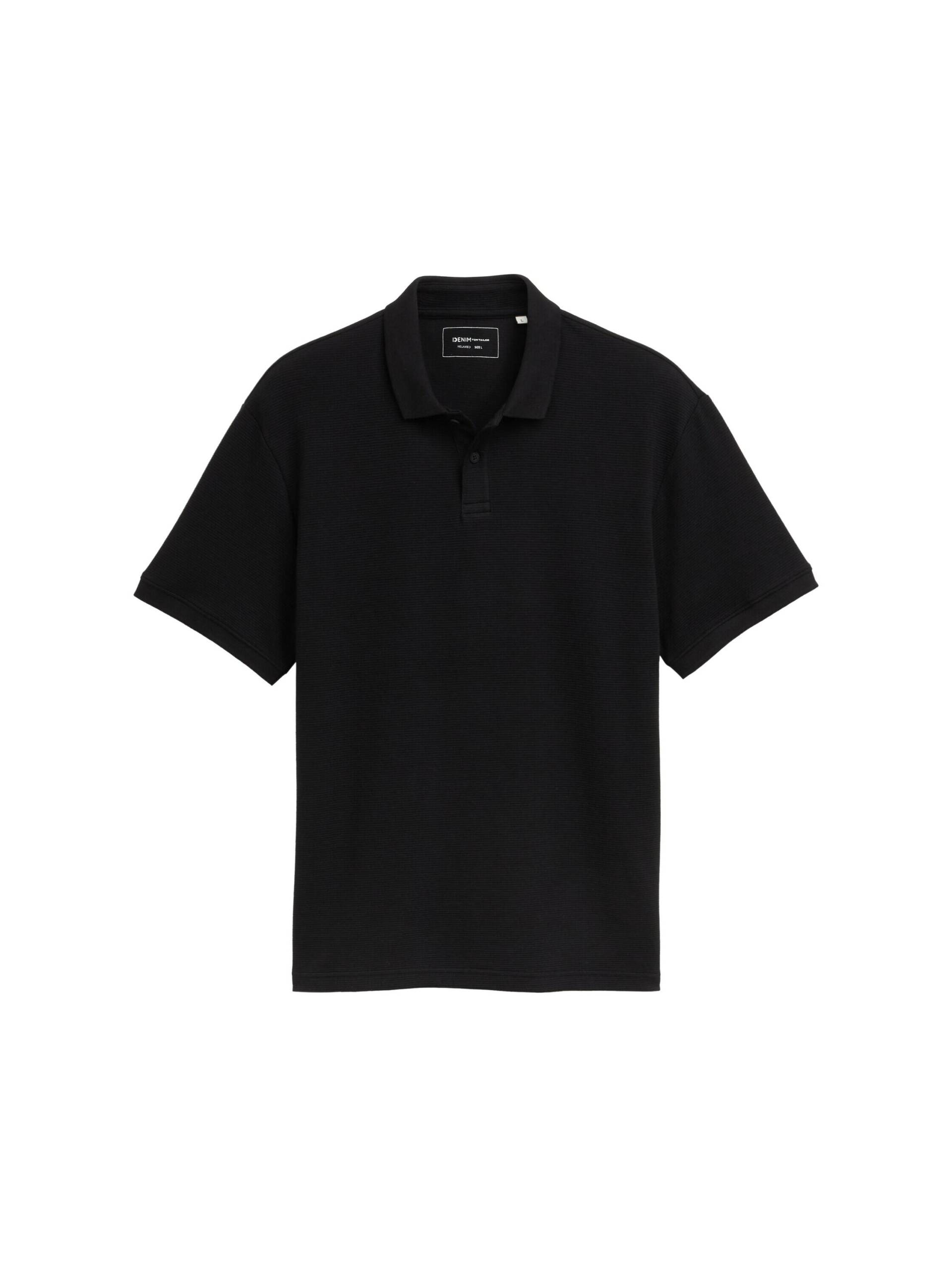 Denim Tom Tailor - Relaxed Fit Poloshirt black - Gr. - XL von Denim Tom Tailor
