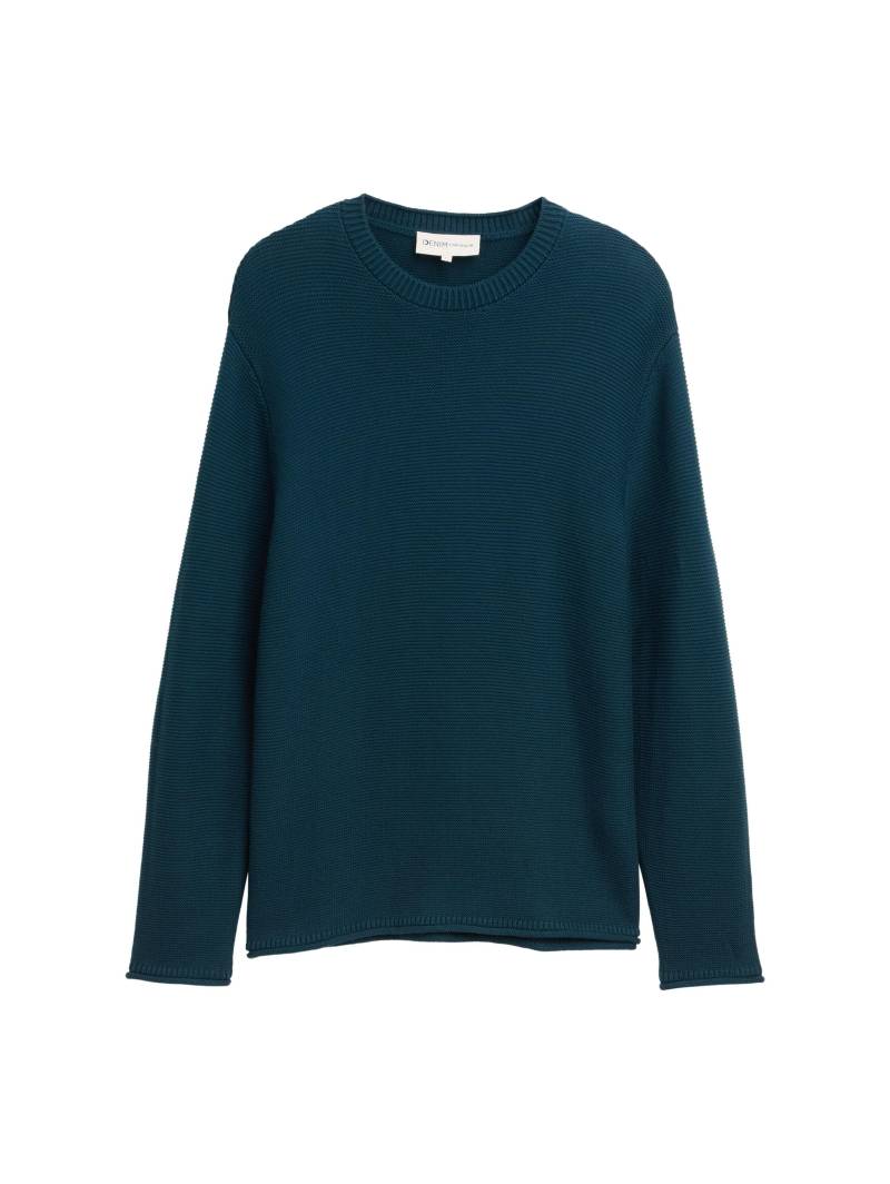 Denim Tom Tailor - Relaxed Fit Strickpullover deep pond green - Gr. - M von Denim Tom Tailor