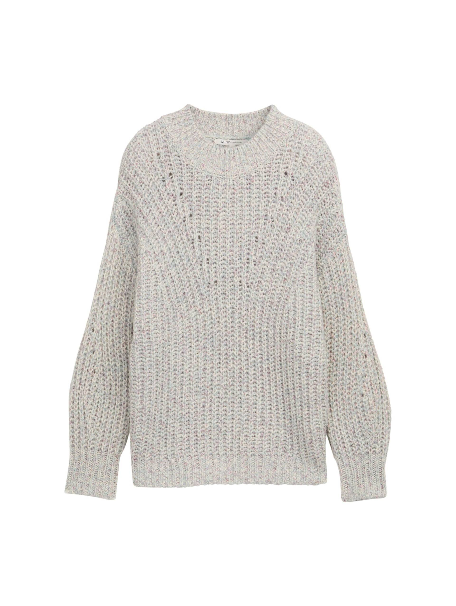 Denim Tom Tailor - Relaxed Fit Strickpullover mint neps - Gr. - XL von Denim Tom Tailor