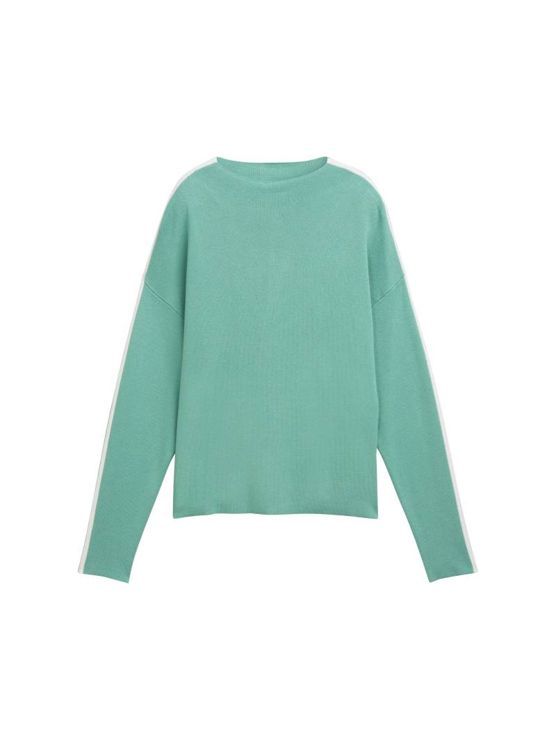 Denim Tom Tailor - Relaxed Fit Strickpullover mit Stehkragen - Gr. - S von Denim Tom Tailor