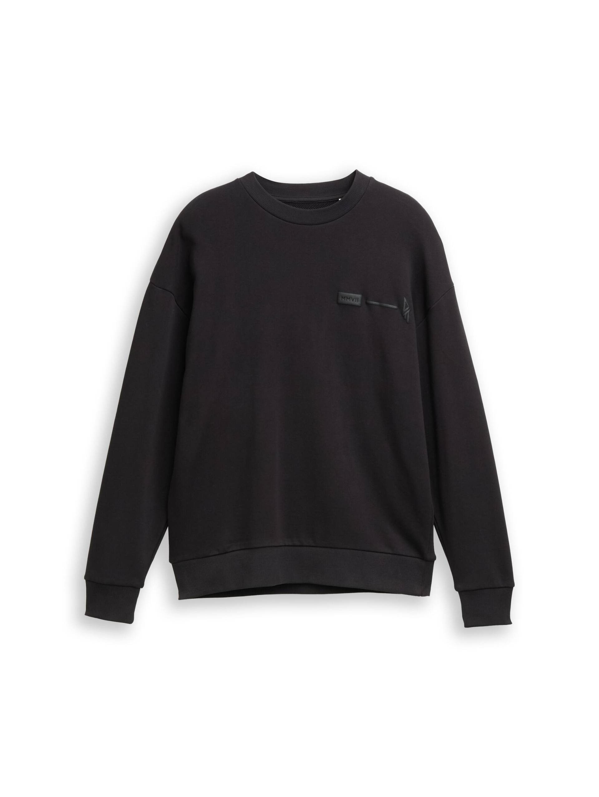 Denim Tom Tailor - Relaxed Fit Sweatshirt mit Rückenprint night watch black - Gr. - L von Denim Tom Tailor