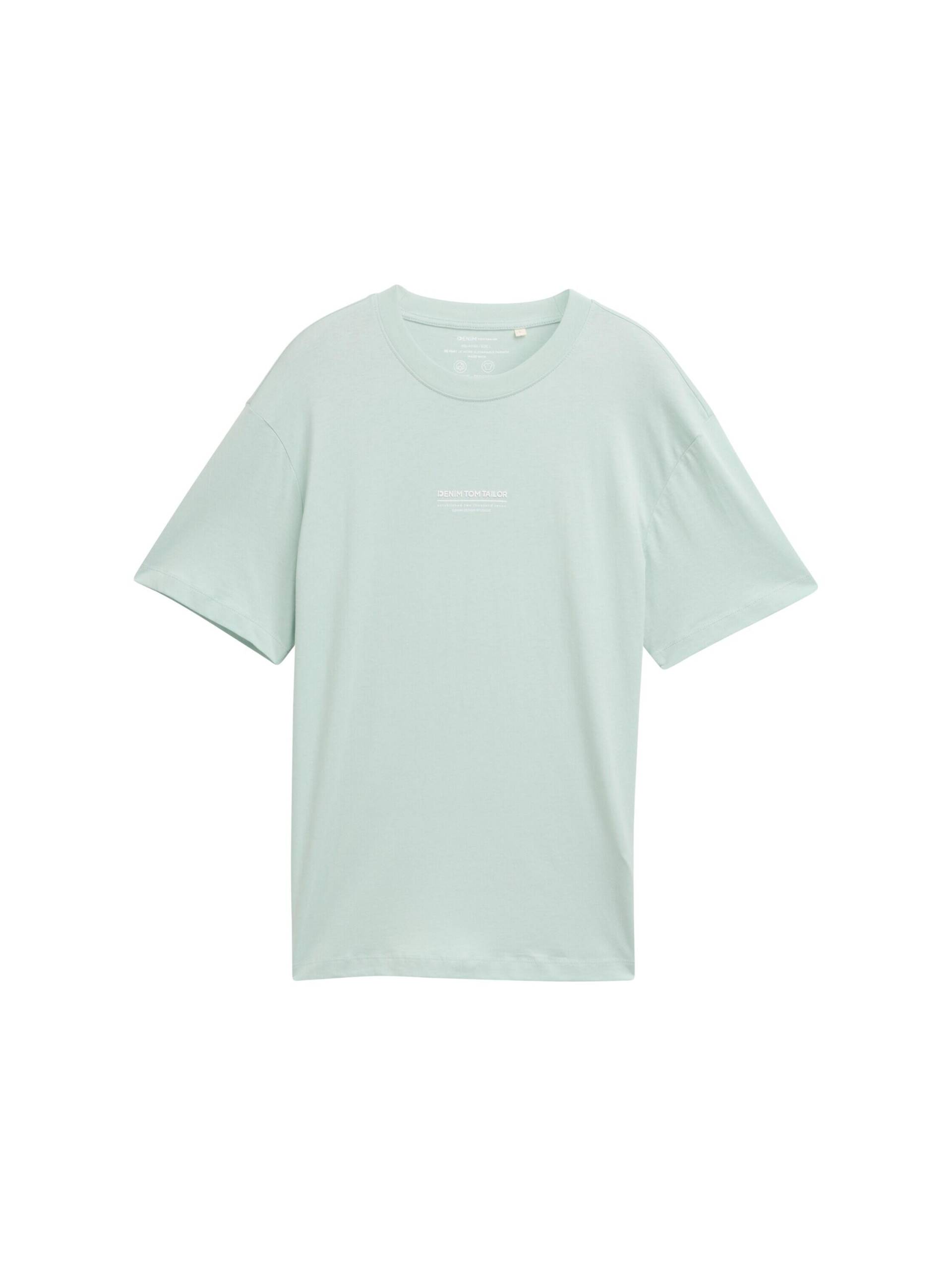 Denim Tom Tailor - Relaxed Fit T-Shirt aus Baumwolle sea foam - Gr. - L von Denim Tom Tailor