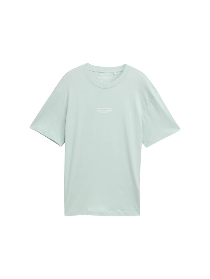 Denim Tom Tailor - Relaxed Fit T-Shirt aus Baumwolle sea foam - Gr. - L von Denim Tom Tailor