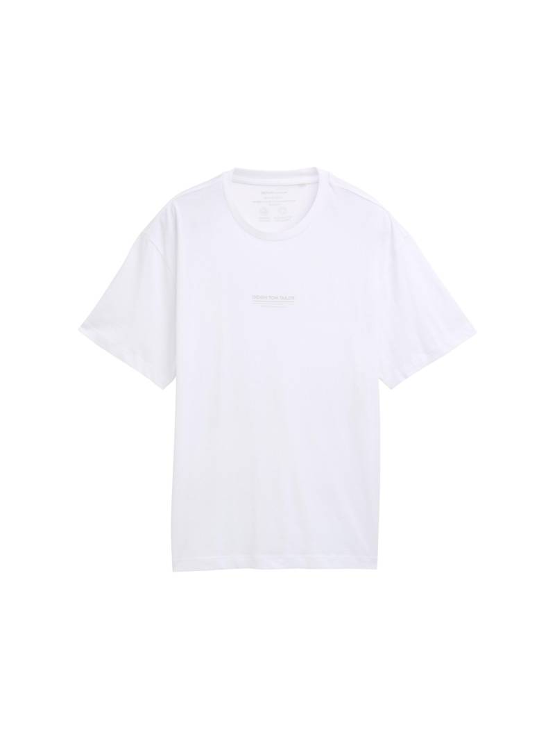 Denim Tom Tailor - Relaxed Fit T-Shirt aus Baumwolle white - Gr. - XXL von Denim Tom Tailor