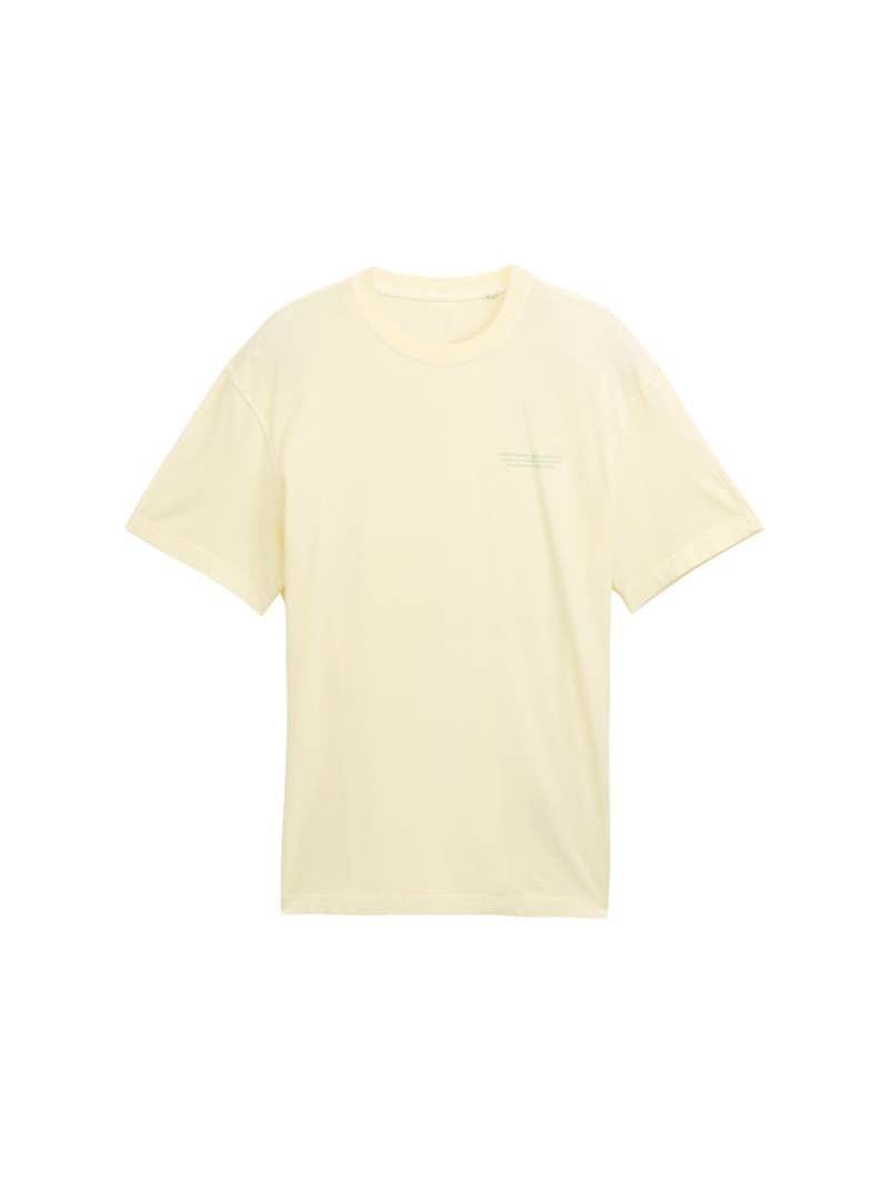 Denim Tom Tailor - Relaxed Fit T-Shirt light vanilla - Gr. - L von Denim Tom Tailor