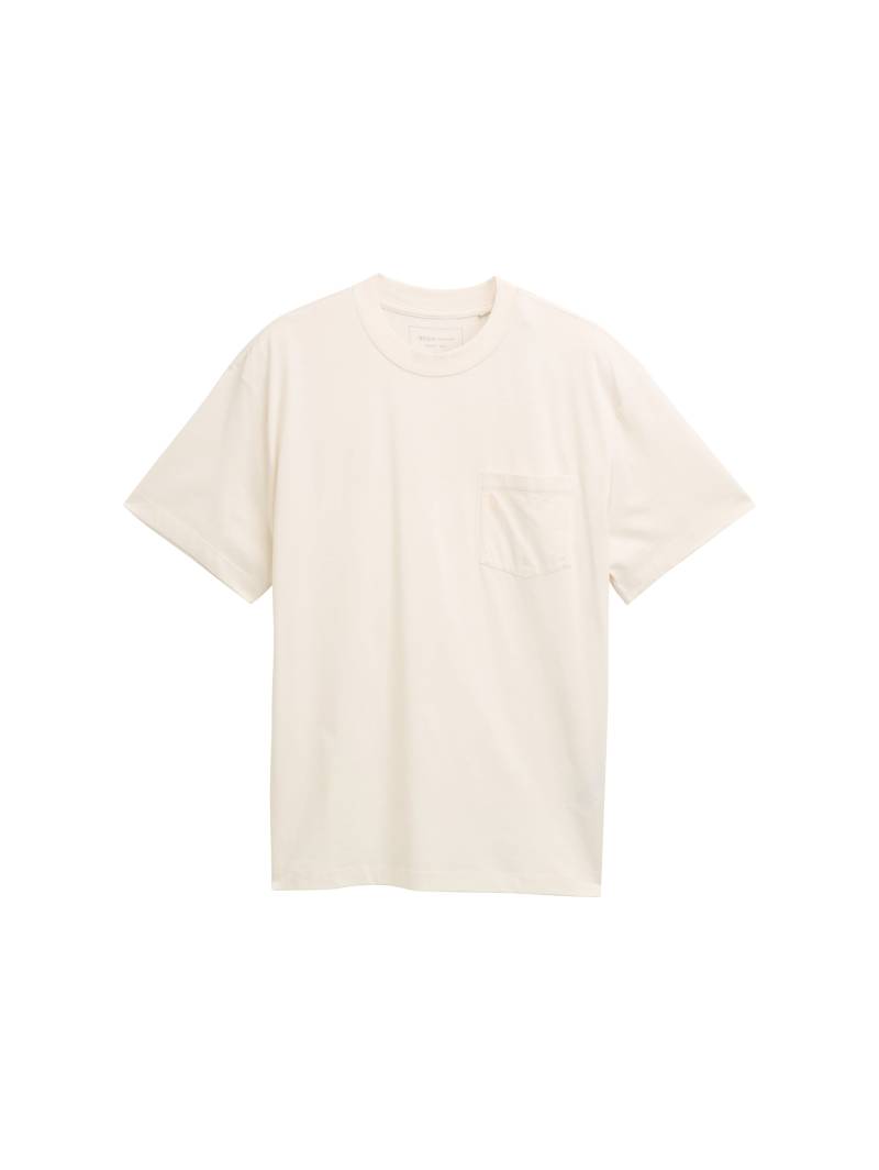 Denim Tom Tailor - Relaxed Fit T-Shirt mit Brusttasche gardenia white - Gr. - XXL von Denim Tom Tailor