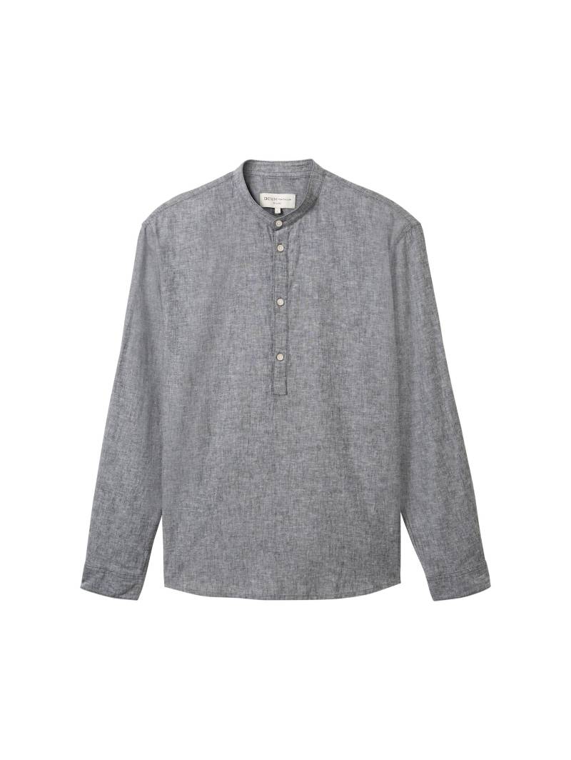 Denim Tom Tailor - Relaxed Hemd black white chambray - Gr. - M von Denim Tom Tailor