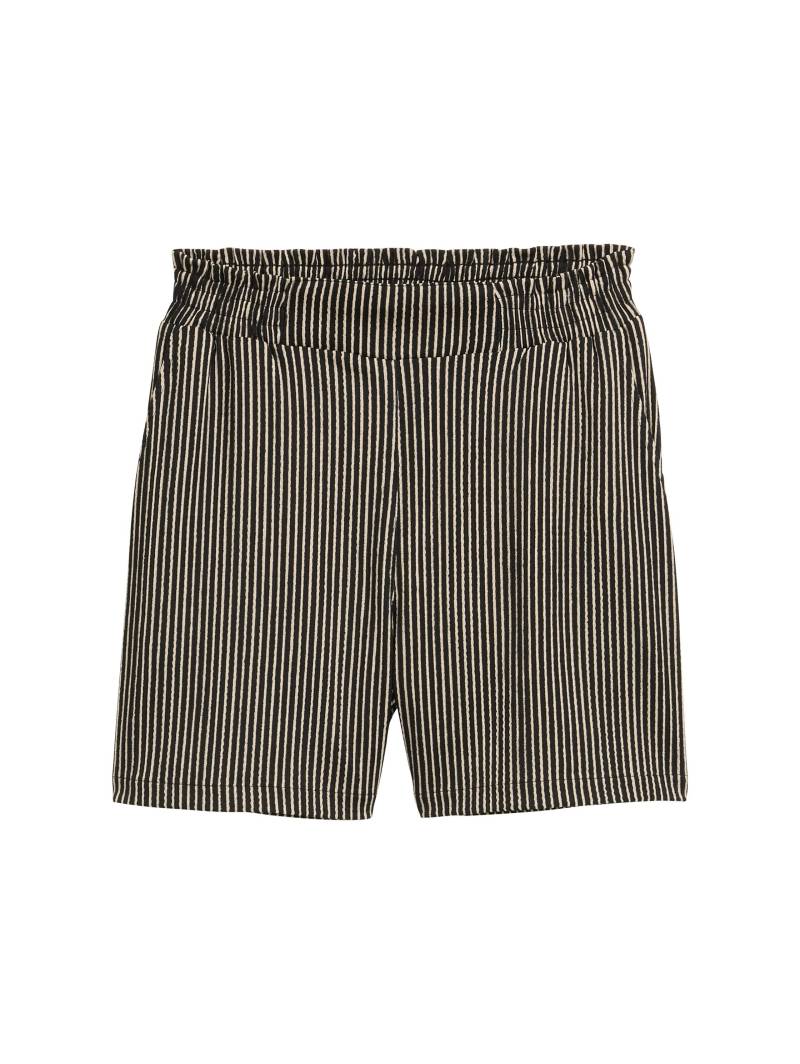 Denim Tom Tailor - Relaxed Jacquard Shorts black beige stripe - Gr. - L von Denim Tom Tailor