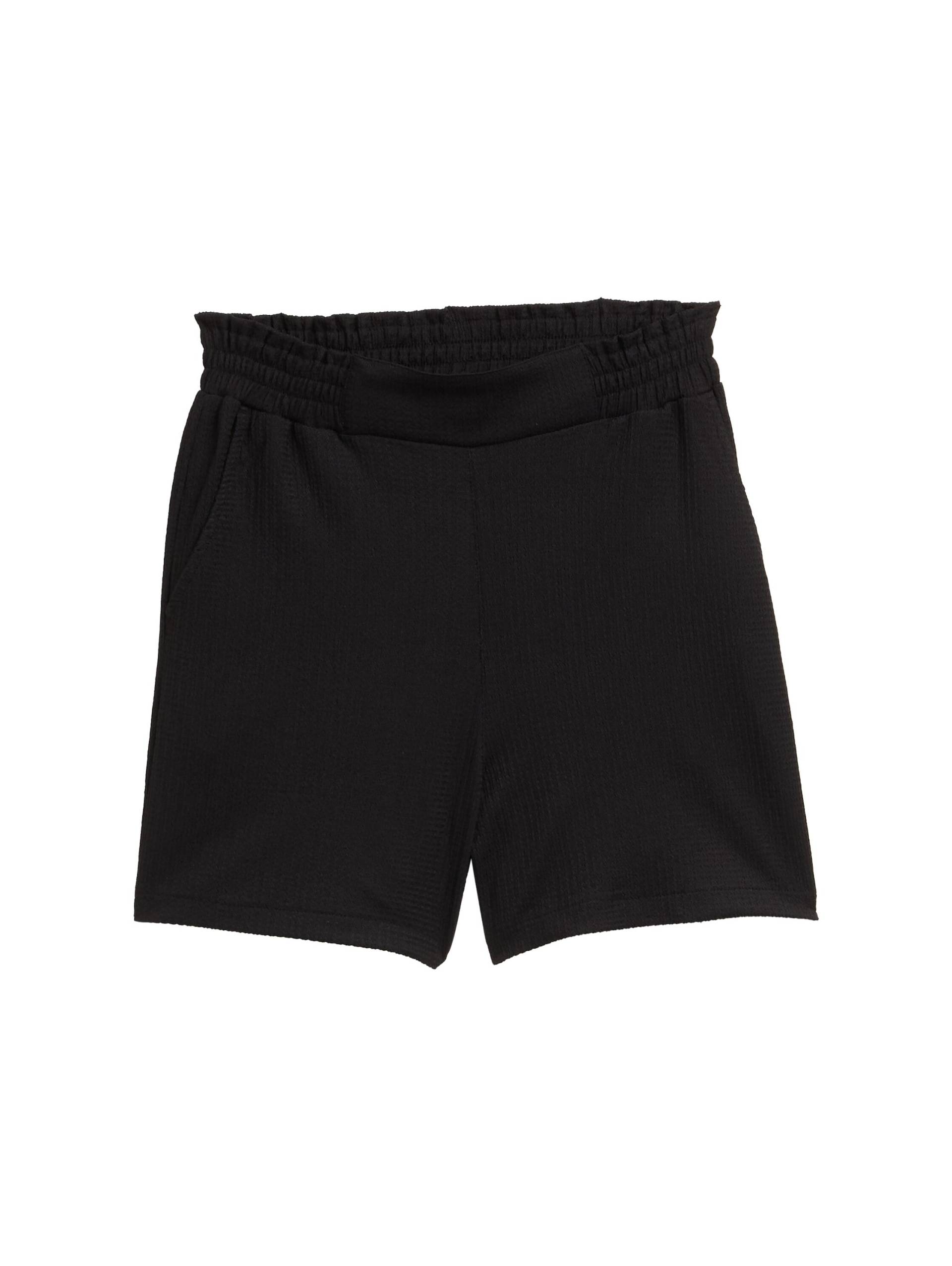 Denim Tom Tailor - Relaxed Jacquard Shorts deep black - Gr. - S von Denim Tom Tailor