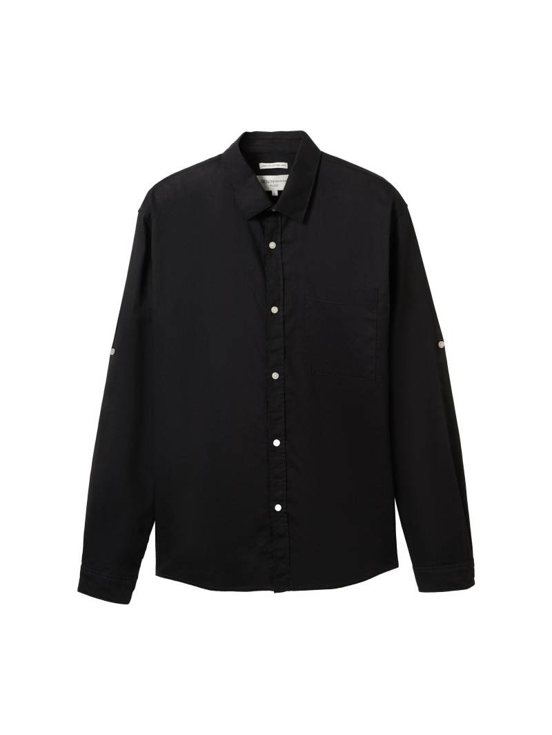 Denim Tom Tailor - Relaxed Langarmshirt black - Gr. - S von Denim Tom Tailor
