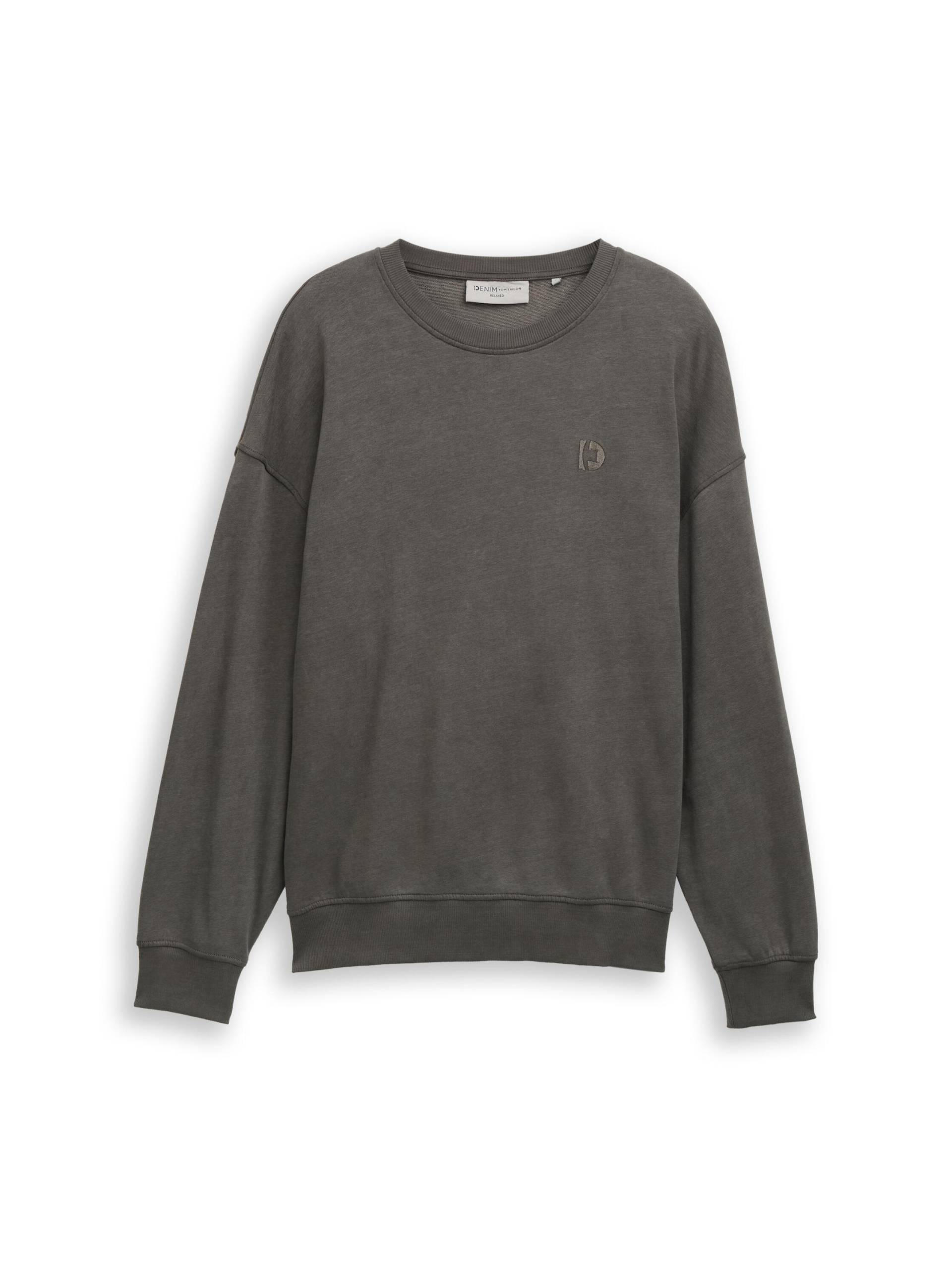 Denim Tom Tailor - Relaxed Overdyed Sweatshirt black - Gr. - XXL von Denim Tom Tailor