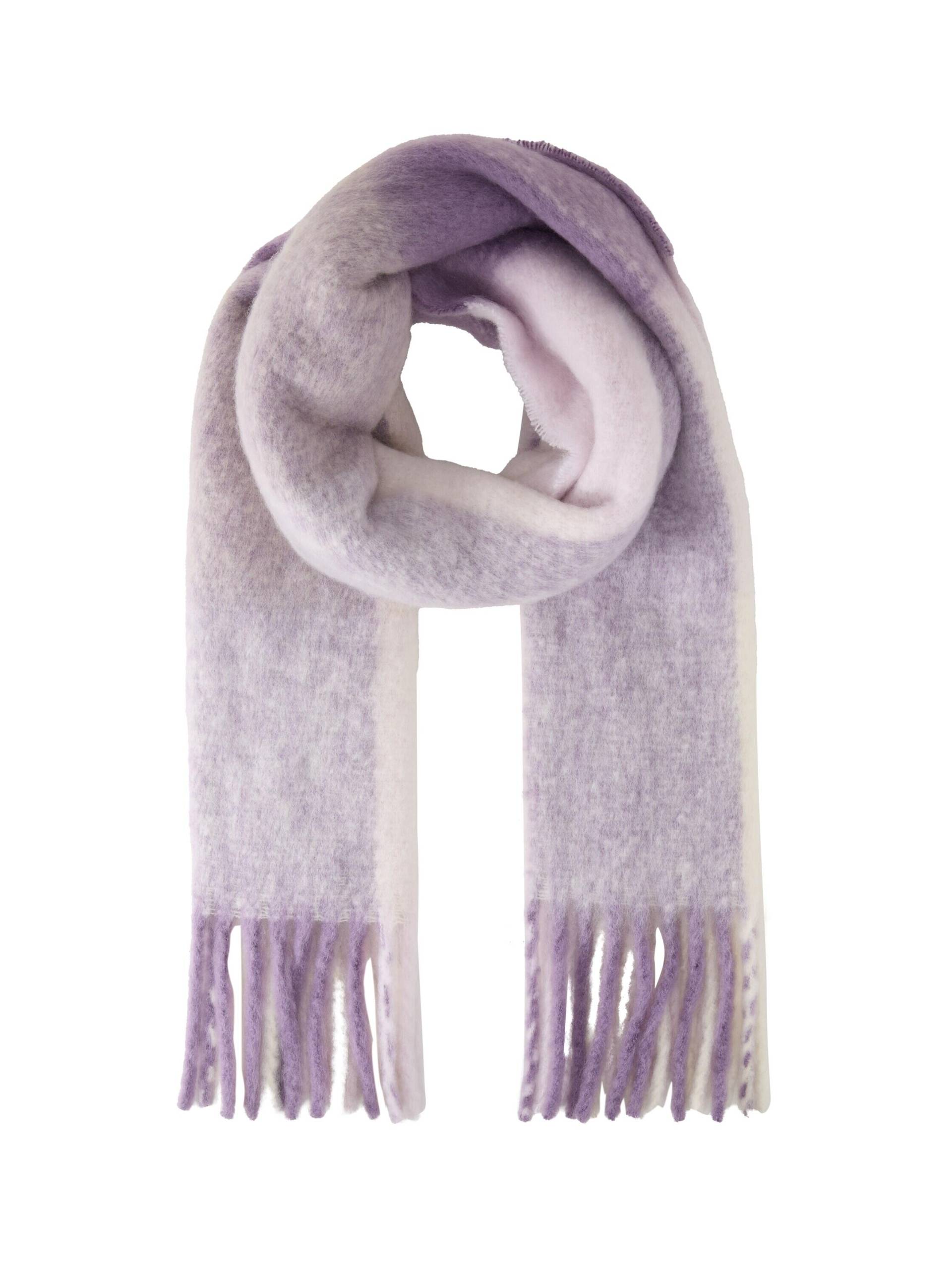 Denim Tom Tailor - Schal mit Fransen lilac check - Gr. - OS von Denim Tom Tailor