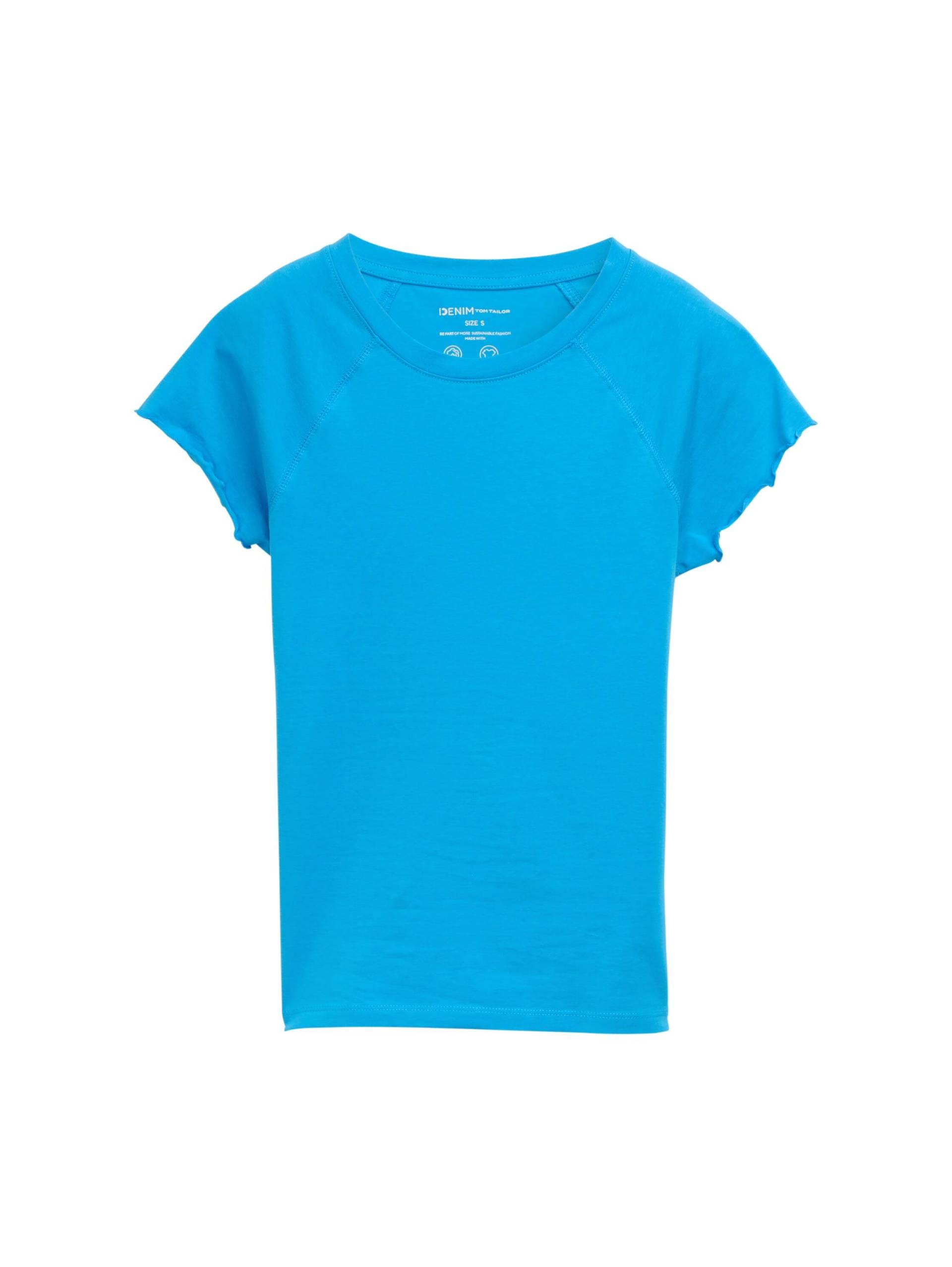 Denim Tom Tailor - Slim Fit Raglan T-Shirt florida blue - Gr. - S von Denim Tom Tailor