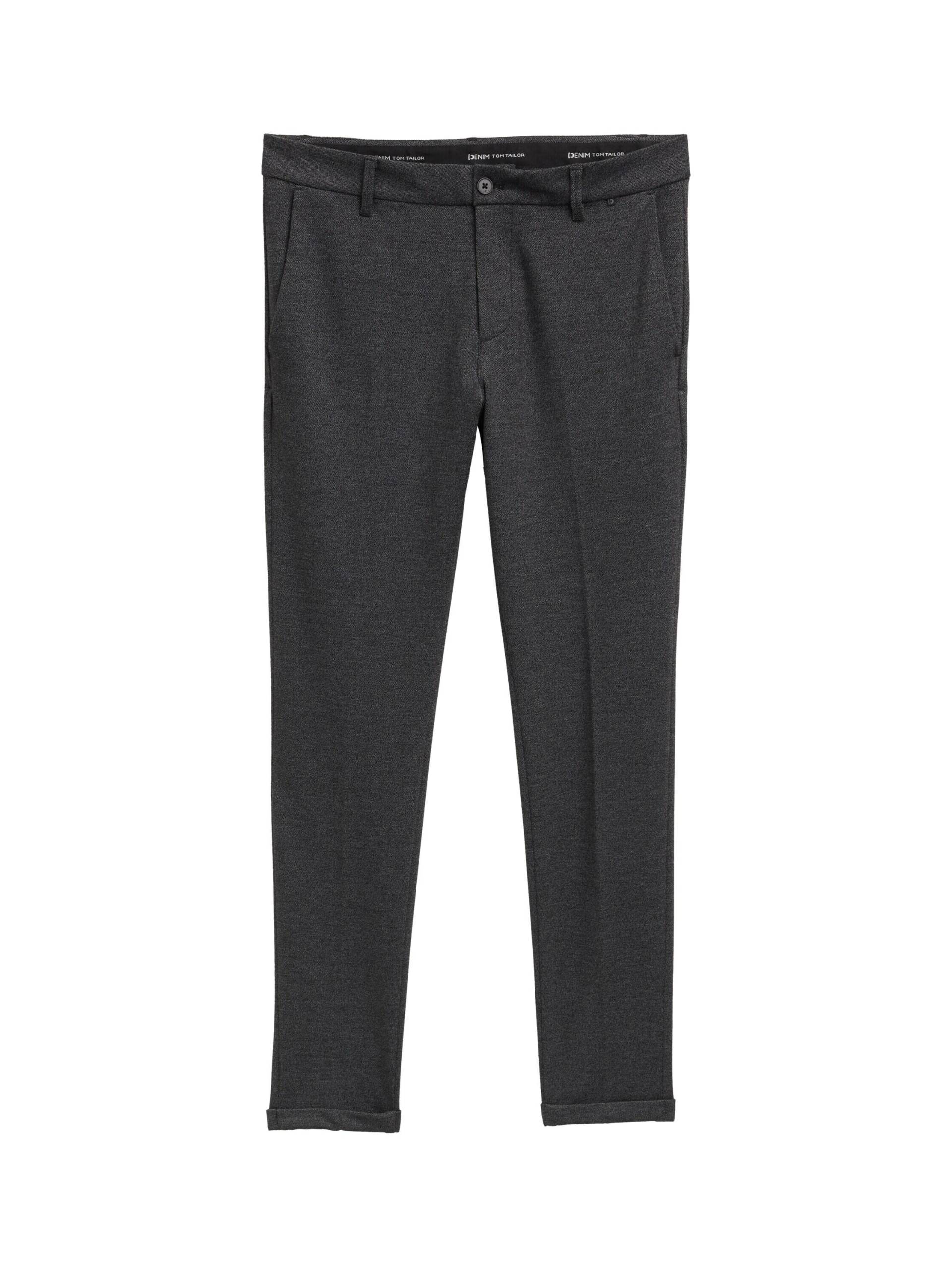 Denim Tom Tailor - Slim Jersey Chino black white grindle - Gr. - S von Denim Tom Tailor