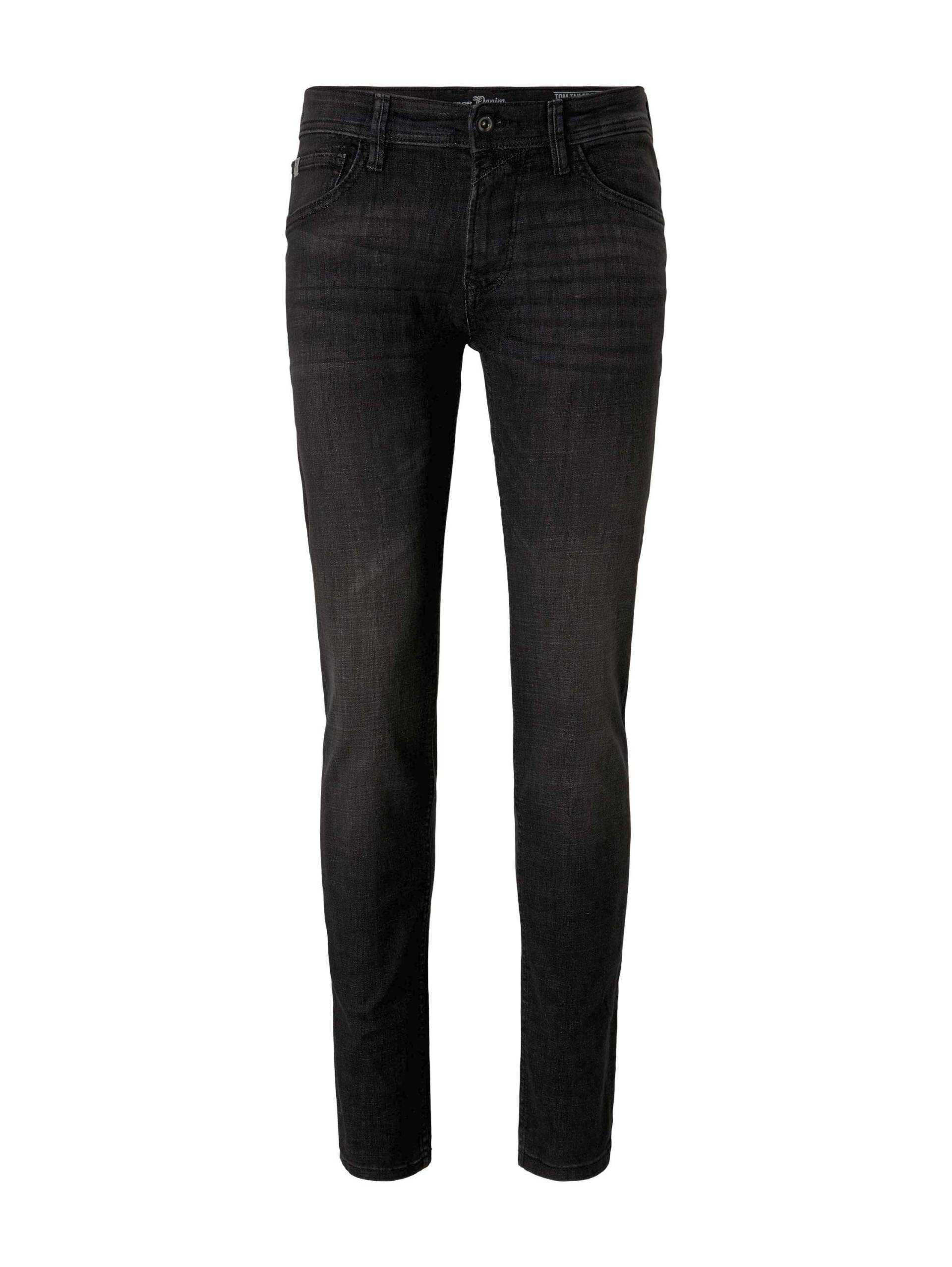 Denim Tom Tailor - Slim Piers Soft-Stretch-Jeans dark stone black denim - Gr. - 28/32 von Denim Tom Tailor