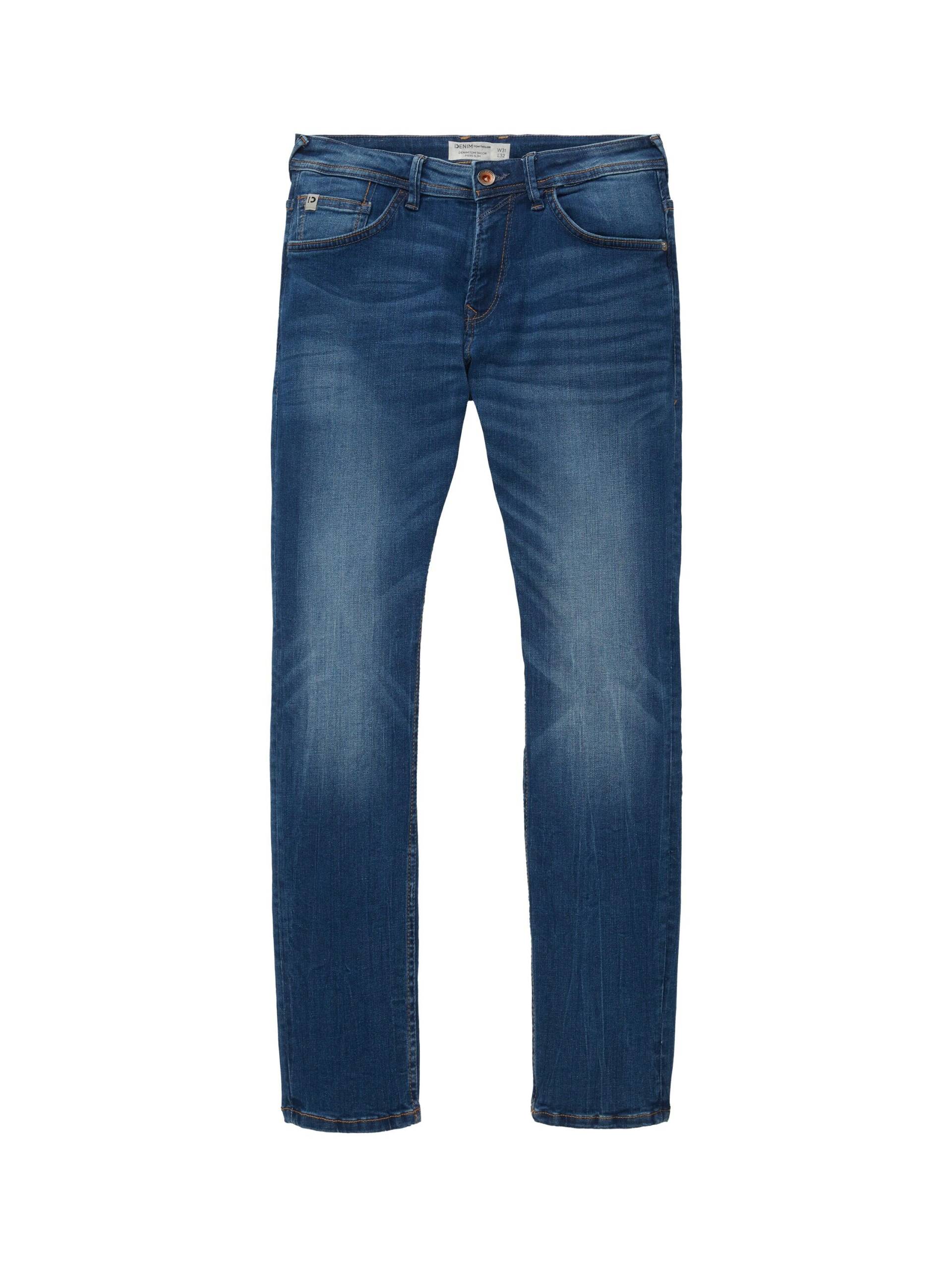 Denim Tom Tailor - Slim Piers Soft-Stretch-Jeans used mid stone blue denim - Gr. - 31/34 von Denim Tom Tailor