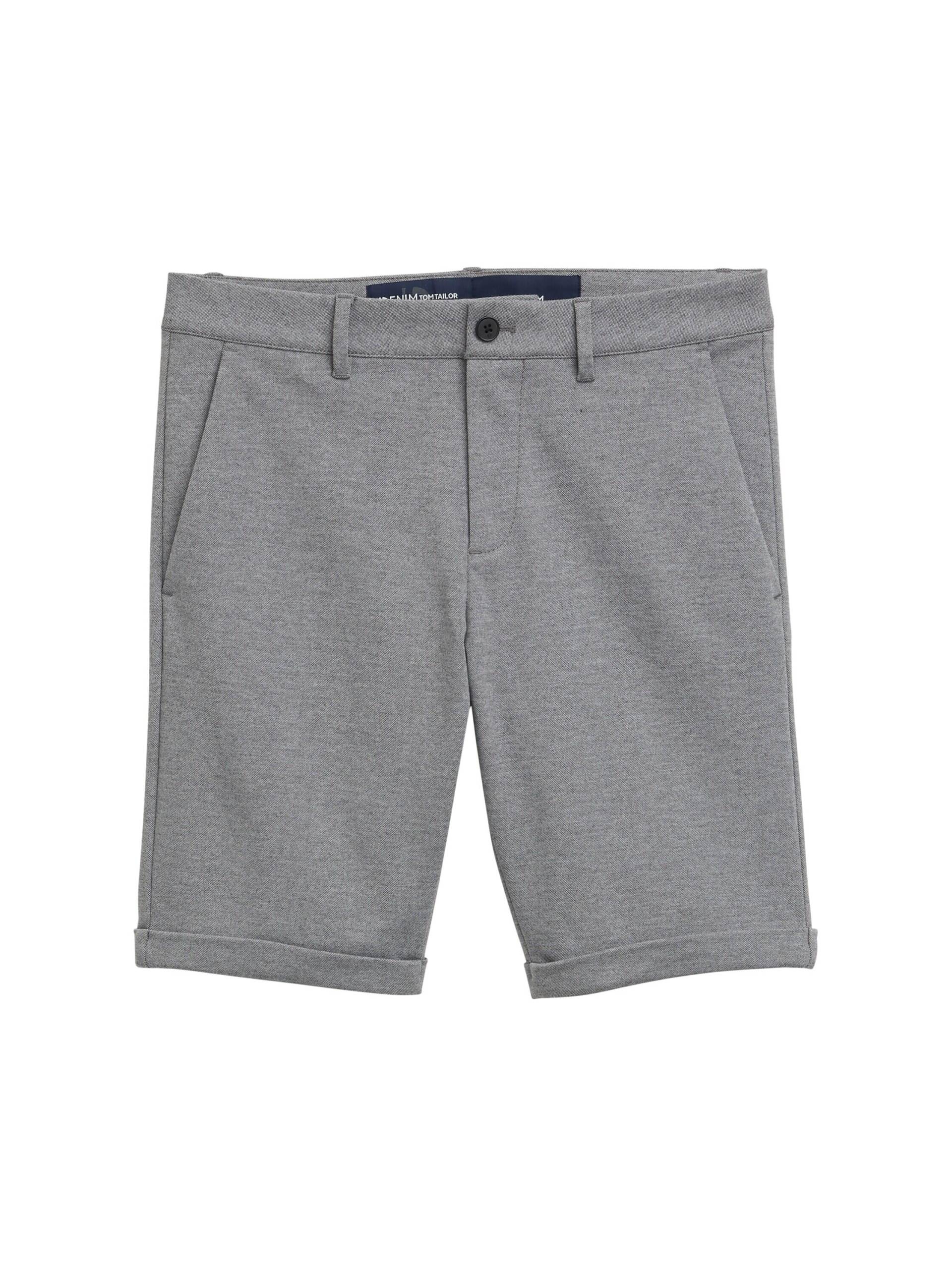 Denim Tom Tailor - Slim Piqué Chino Shorts grey melange pique - Gr. - XXL von Denim Tom Tailor