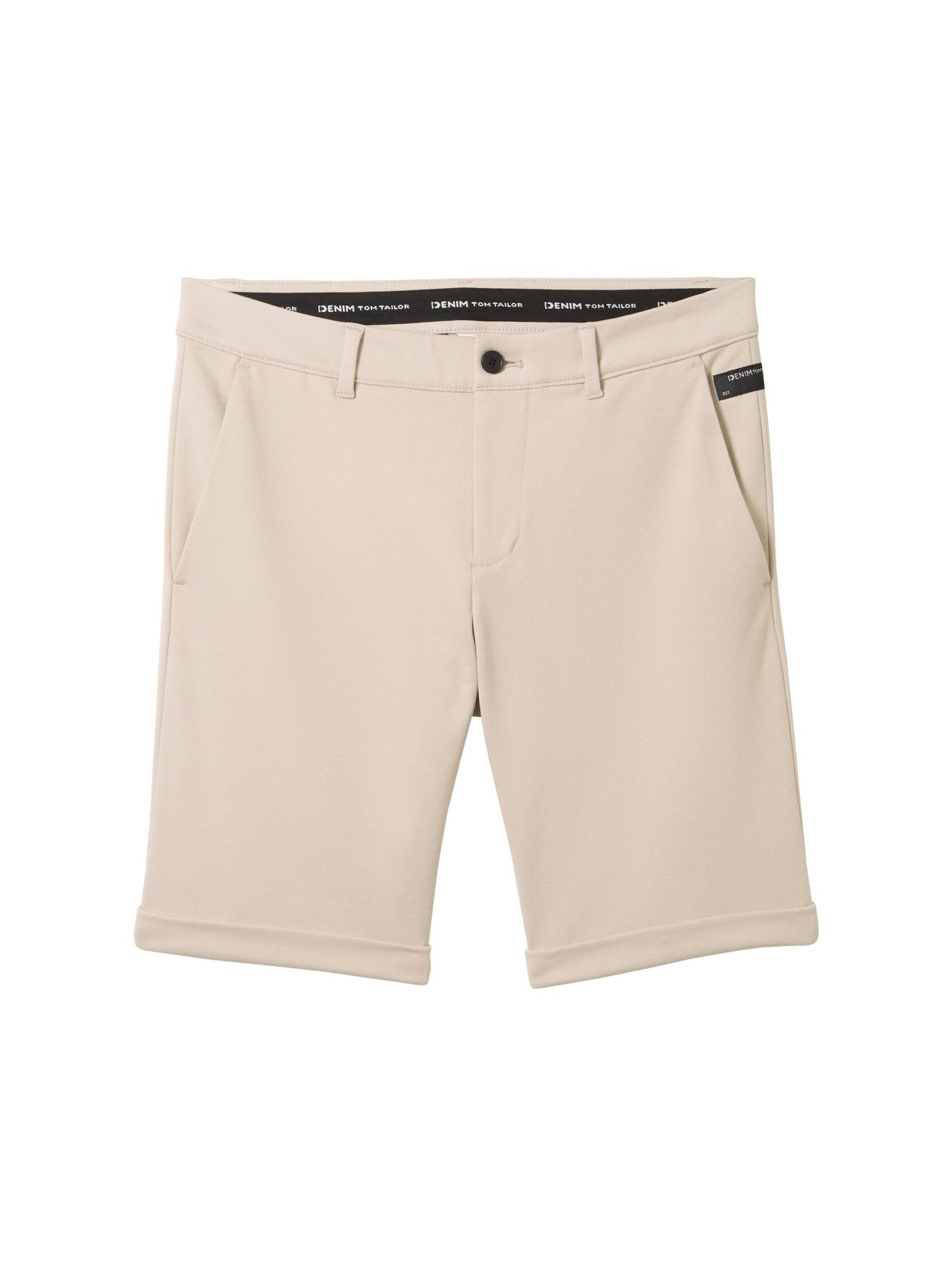 Denim Tom Tailor - Slim Piqué Chino Shorts light dove grey - Gr. - M von Denim Tom Tailor