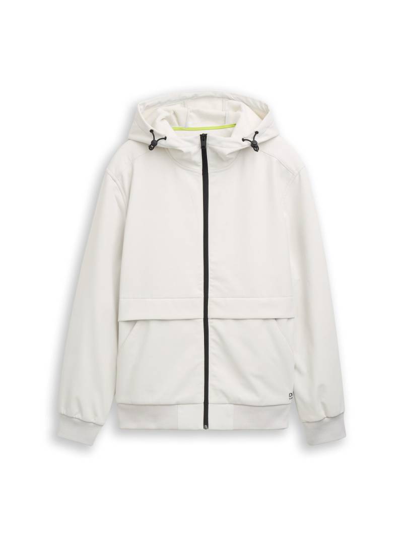 Denim Tom Tailor - Softshell Jacke mit Kapuze light dawn grey - Gr. - L von Denim Tom Tailor