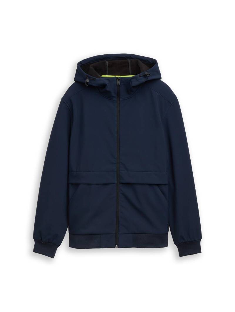 Denim Tom Tailor - Softshell Jacke mit Kapuze sky captain blue - Gr. - L von Denim Tom Tailor