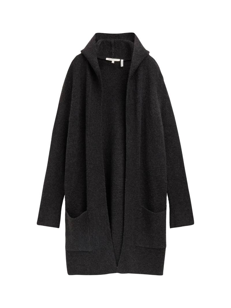 Denim Tom Tailor - Strick Cardigan mit Kapuze shale grey melange - Gr. - S von Denim Tom Tailor