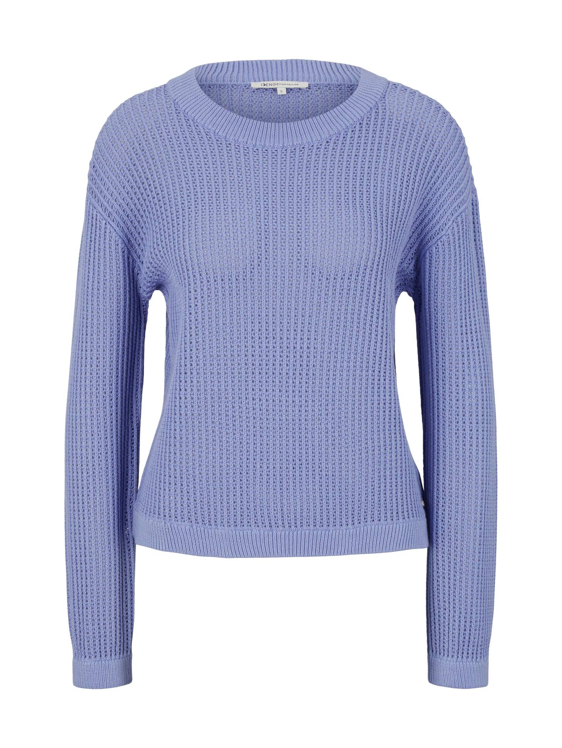 Denim Tom Tailor - Strickpullover mit Struktur - Gr. - L von Denim Tom Tailor