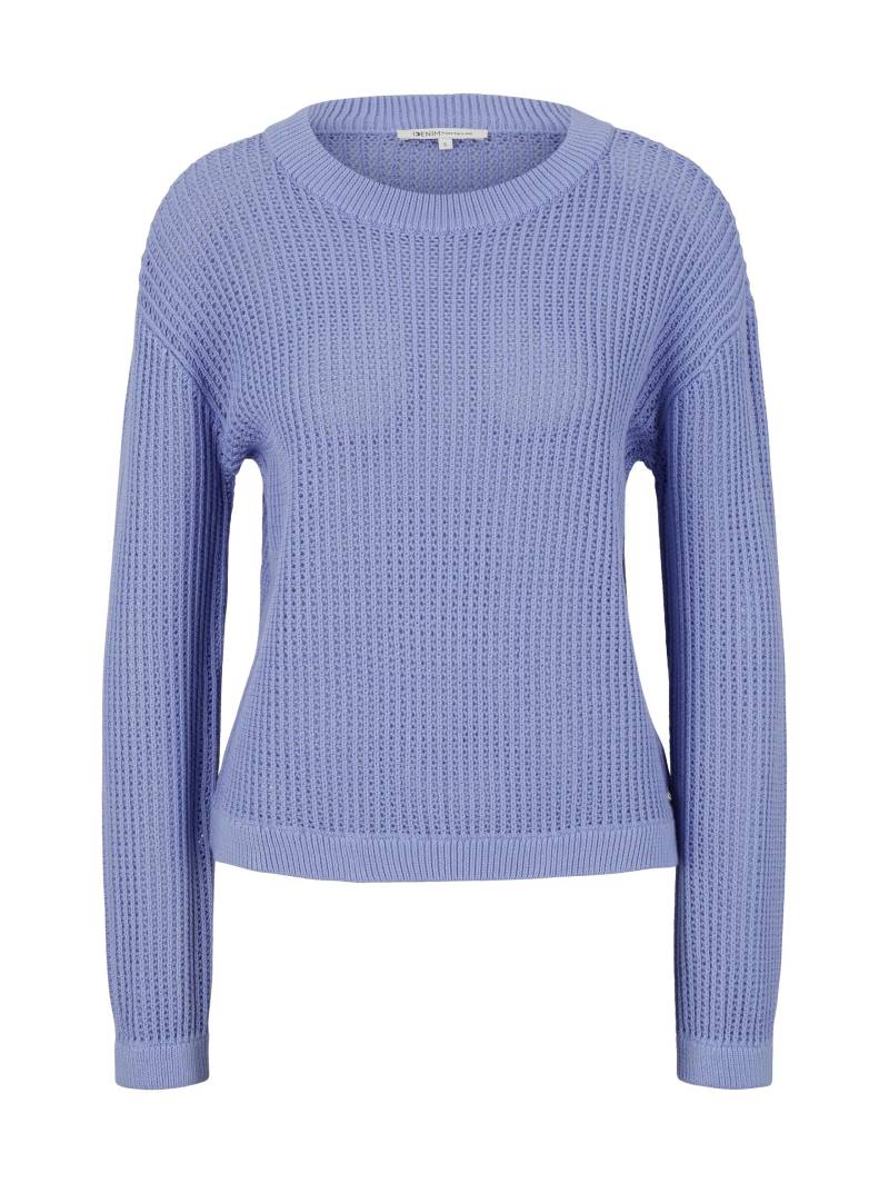 Denim Tom Tailor - Strickpullover mit Struktur - Gr. - L von Denim Tom Tailor
