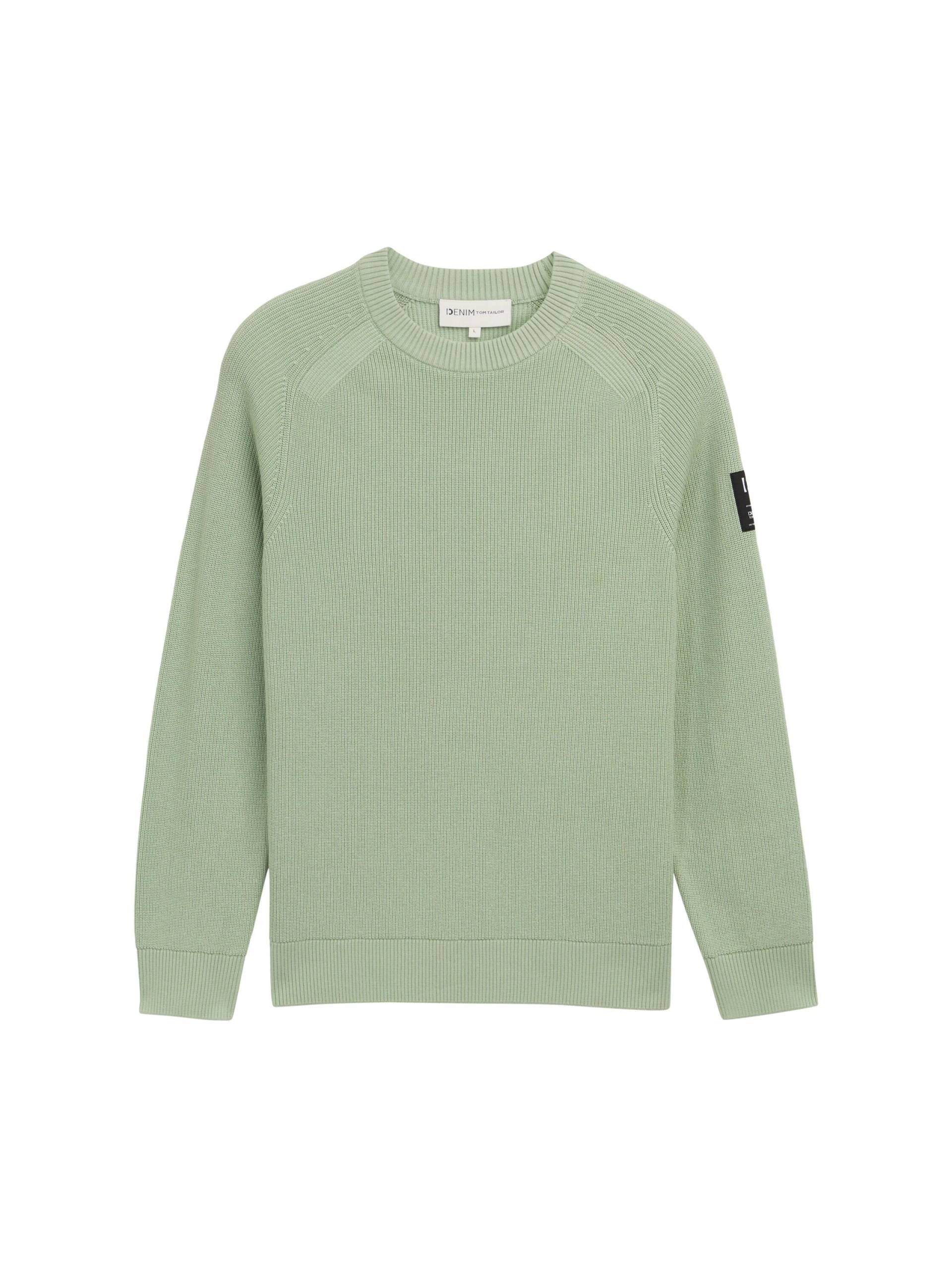 Denim Tom Tailor - Strickpullover mit Struktur fresh mint green - Gr. - XXL von Denim Tom Tailor