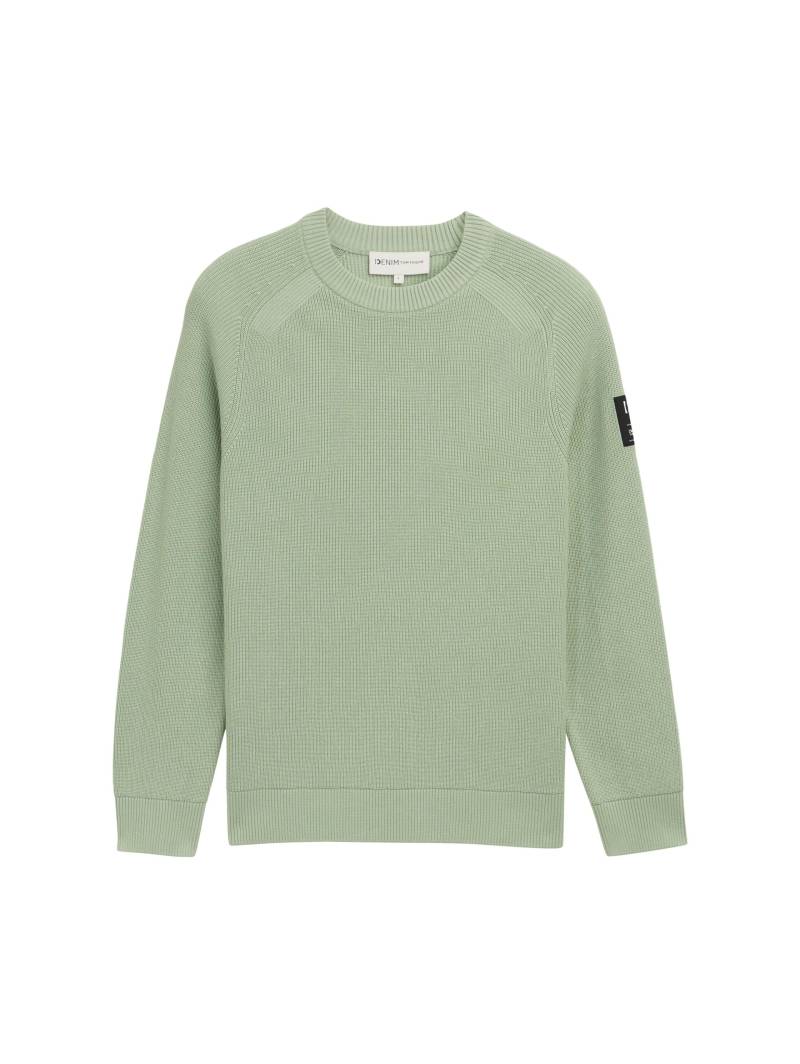 Denim Tom Tailor - Strickpullover mit Struktur fresh mint green - Gr. - XXL von Denim Tom Tailor