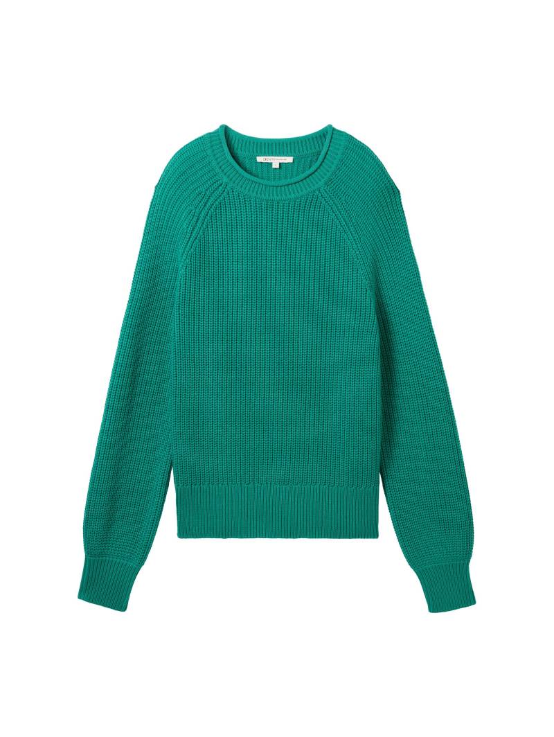 Denim Tom Tailor - Strickpullover mit leichten Ballonärmeln jade green - Gr. - XXL von Denim Tom Tailor
