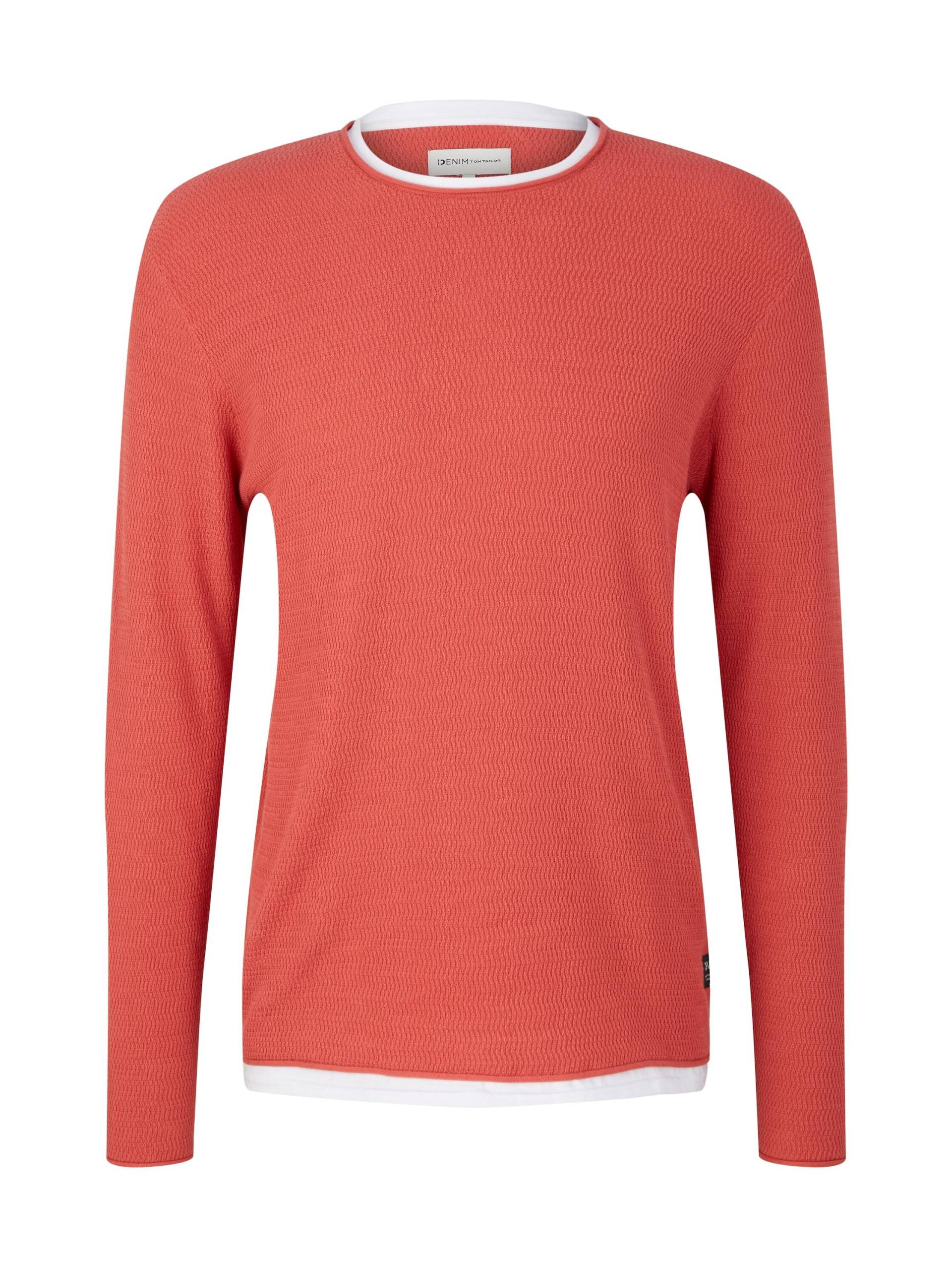 Denim Tom Tailor - Strickpullover smoky red - Gr. - S von Denim Tom Tailor