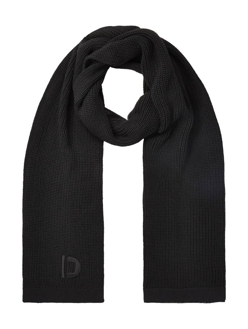 Denim Tom Tailor - Strickschal mit Logo Stickerei black - Gr. - OS von Denim Tom Tailor