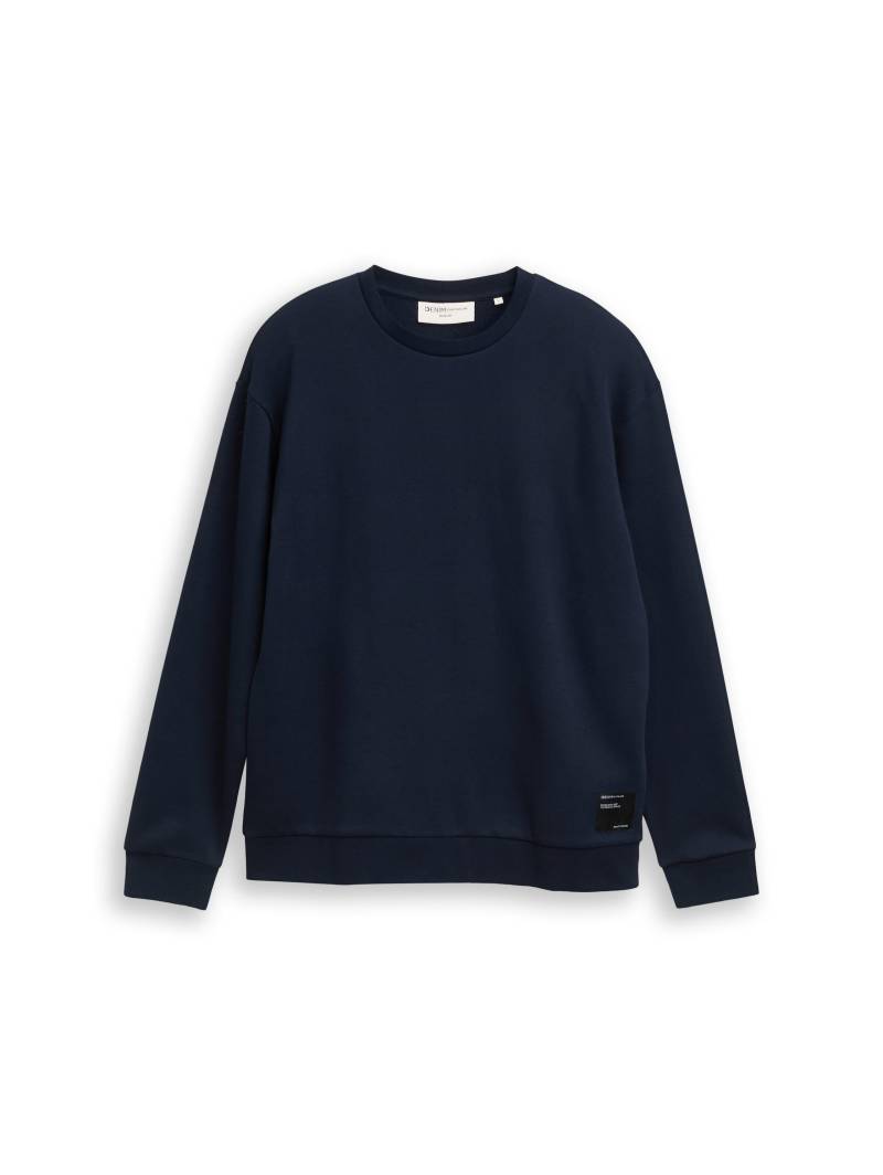 Denim Tom Tailor - Sweatshirt mit Logo-Badge sky captain blue - Gr. - XXL von Denim Tom Tailor