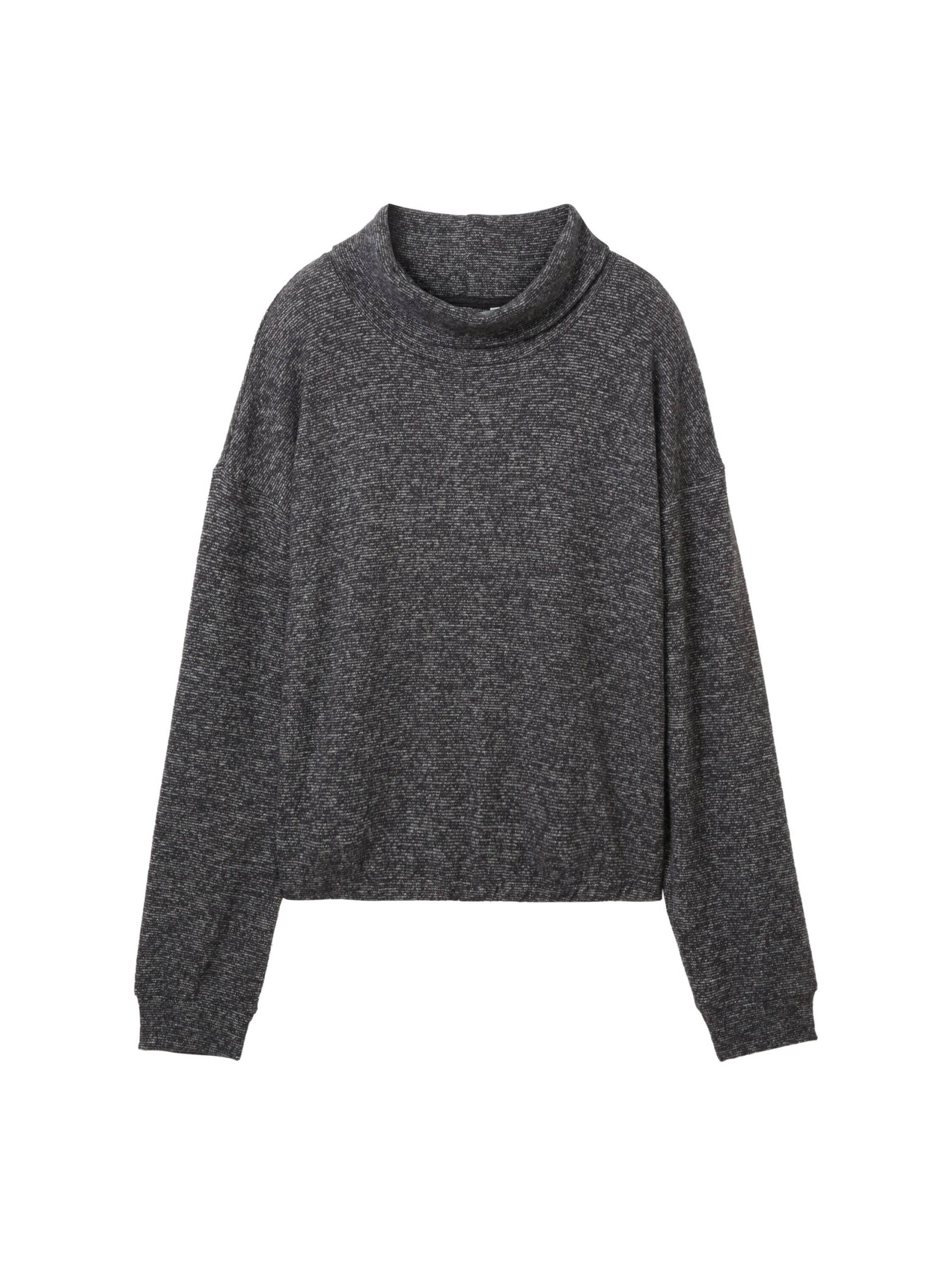 Denim Tom Tailor - Sweatshirt mit Rollkragen shale grey melange - Gr. - L von Denim Tom Tailor