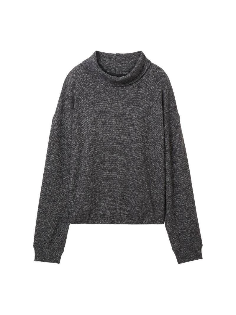 Denim Tom Tailor - Sweatshirt mit Rollkragen shale grey melange - Gr. - L von Denim Tom Tailor