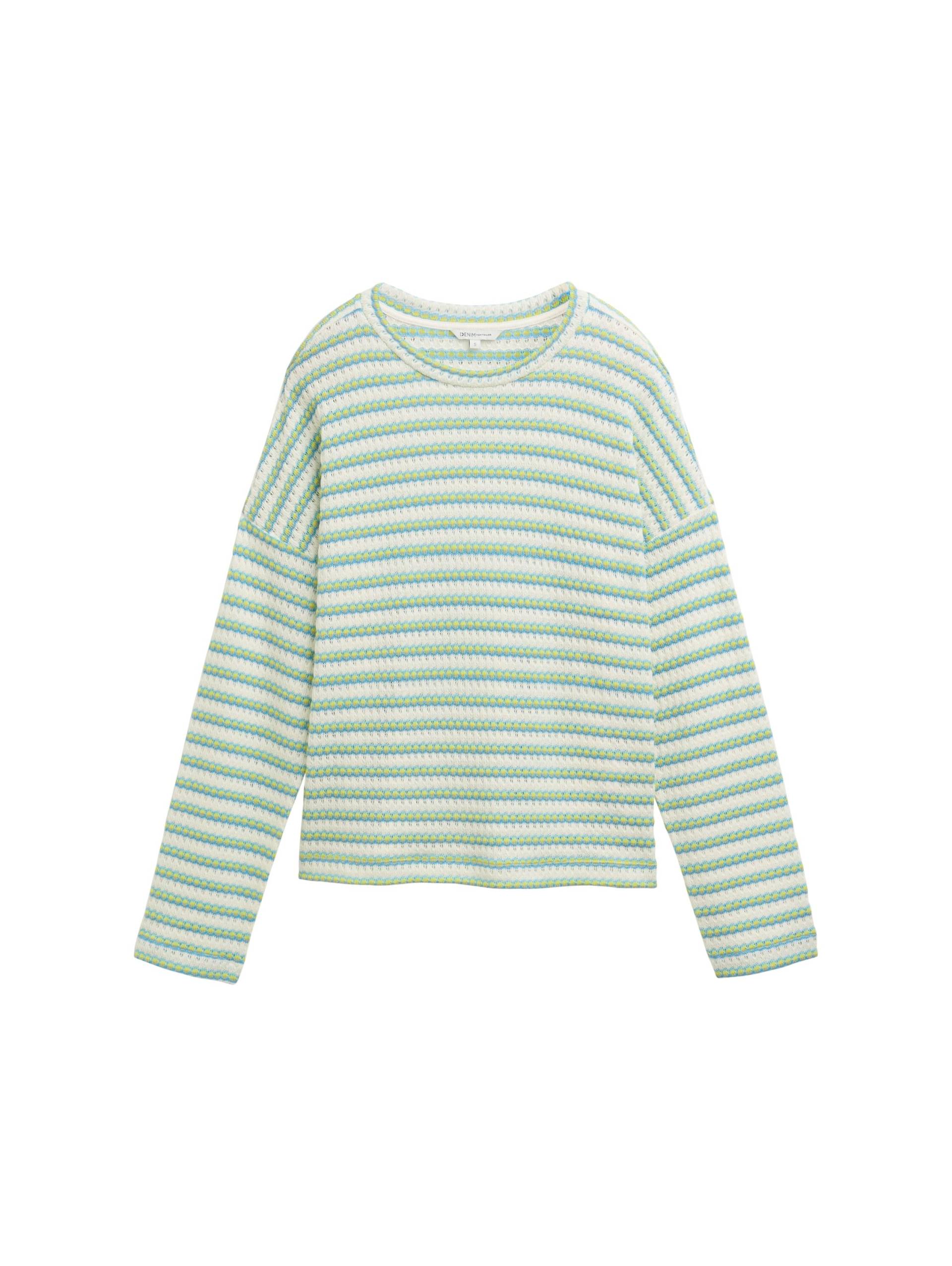Denim Tom Tailor - Sweatshirt mit Streifenmuster light multicolor stripe - Gr. - XS von Denim Tom Tailor