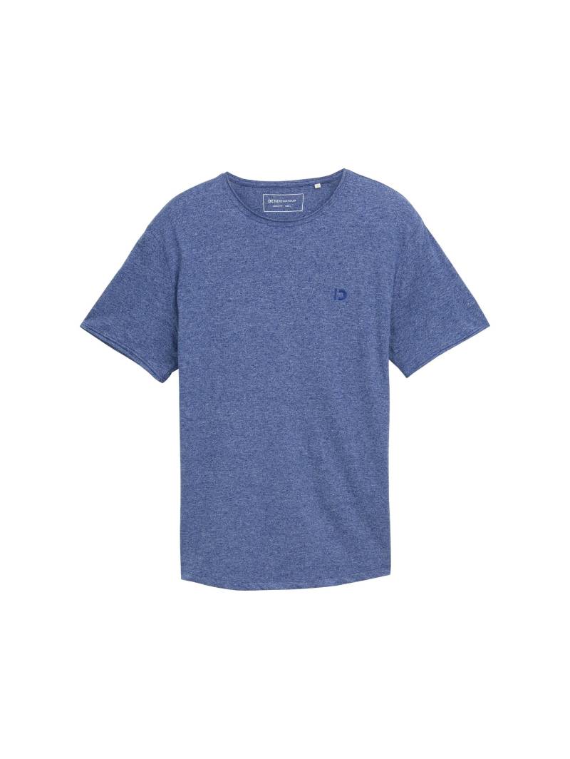Denim Tom Tailor - T-Shirt in Melange Optik sodalite blue - Gr. - L von Denim Tom Tailor